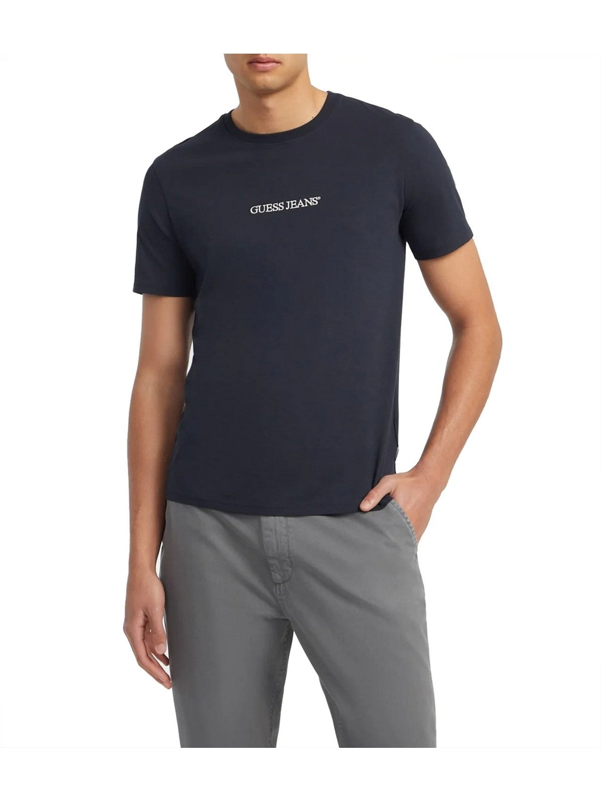 GUESS T-shirt Uomo GJ SS CN SLIM LOGO EMBRO TEE M4YI52 K8HM0 A71W DARING OCEAN gioboutiqueweb
