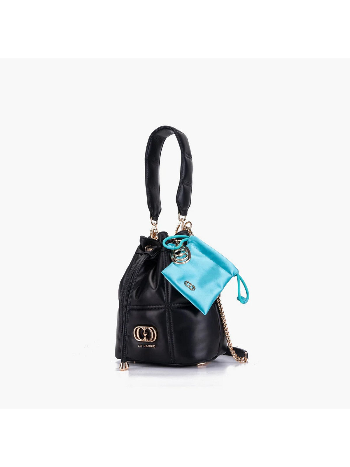 LA CARRIE Borsa Donna SQ.PLOT BUCKET LEATHER 151P-MB-17 LEA/BLA Nero gioboutiqueweb