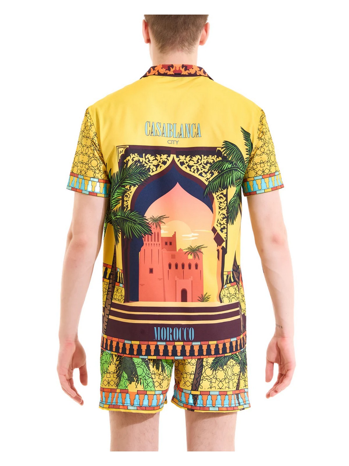 MOVE be different Camicia Uomo  CAMICIA BOWLING CASABLANCA GIALLO gioboutiqueweb