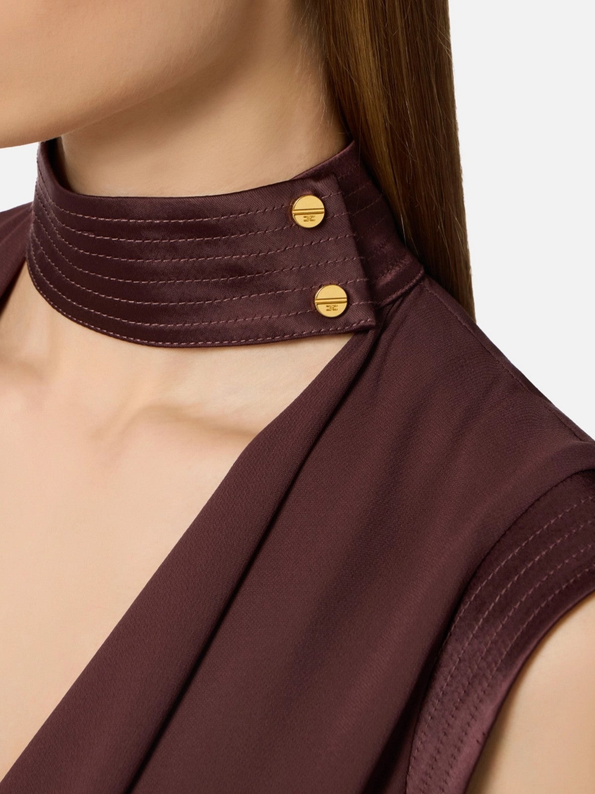 ELISABETTA FRANCHI Top Donna  CA13461E2 644 CACAO gioboutiqueweb