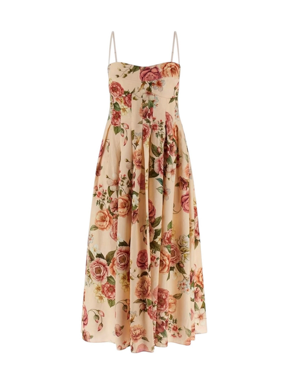 GUESS Abito Donna SL BRIA LINEN DRESS W6GKAF W2558 PMM9 COSMIC PEONY PRINT gioboutiqueweb