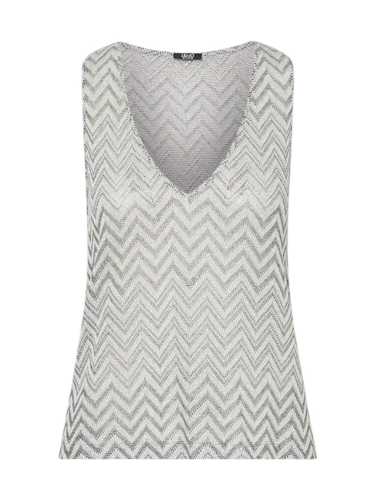 LIU JO BEACHWEAR Canotta Donna  VA6175J3878 C3887 Nero/silver lux gioboutiqueweb