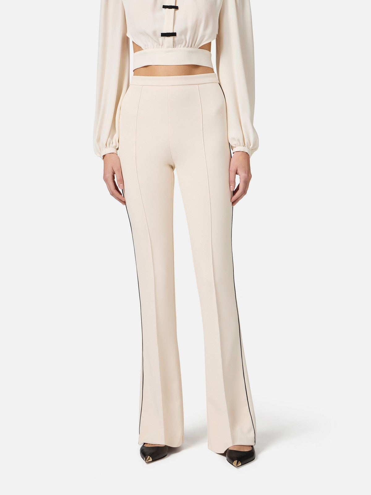 ELISABETTA FRANCHI Pantalone Donna  PA08451E2-E84 Beige gioboutiqueweb