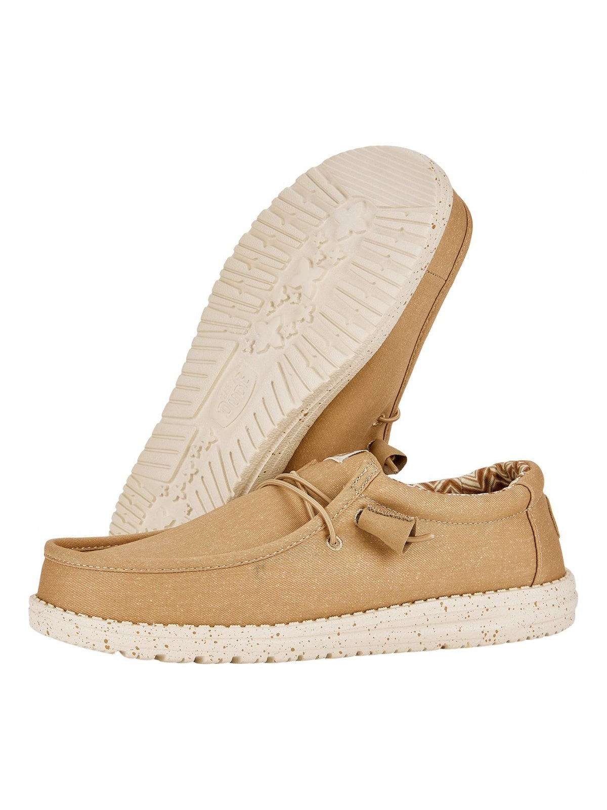 HEY DUDE Mocassino Uomo Wally Canvas HD.40700 265 Beige gioboutiqueweb