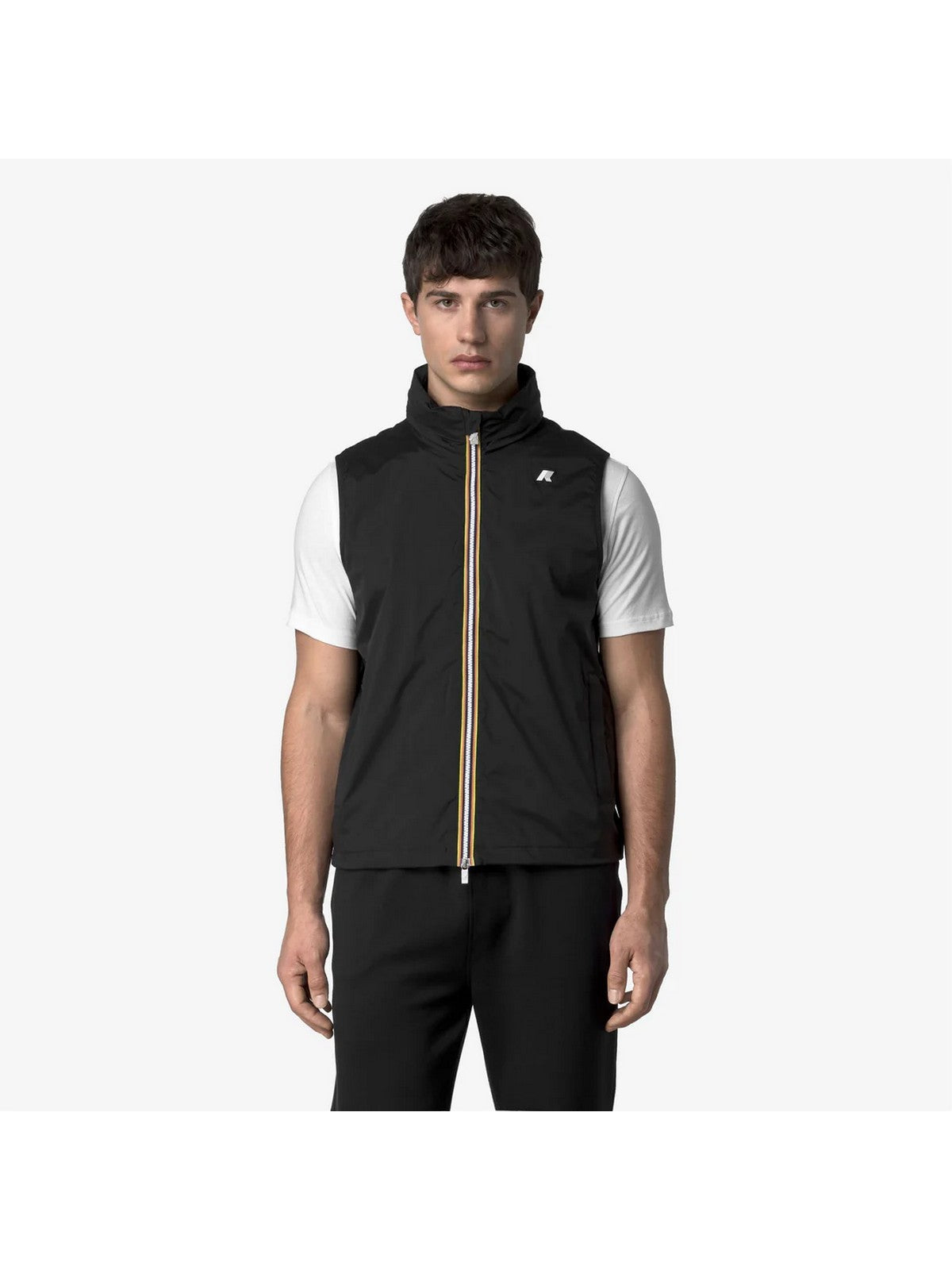 K-WAY Gilet Uomo Valen Stretch Nylon Jersey K3123TW USY BLACK PURE gioboutiqueweb