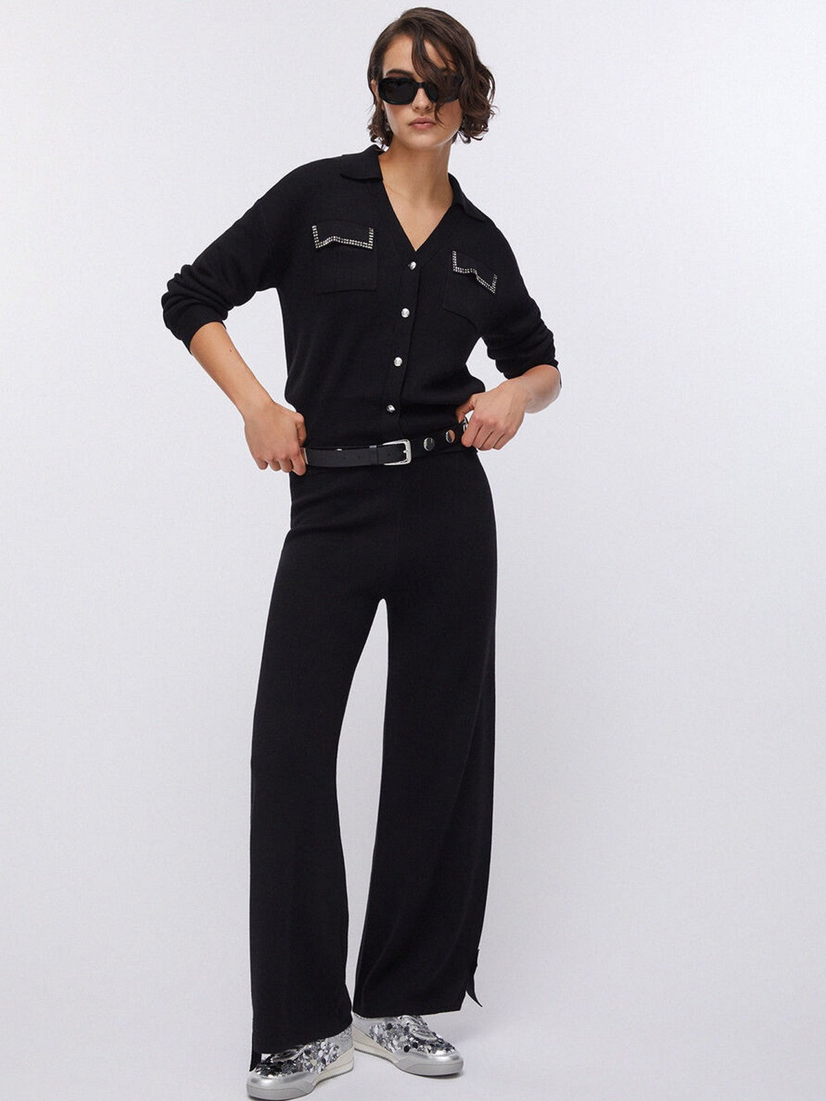 LIU JO SPORT Cardigan Donna  TA6041MS59L 22222 Nero gioboutiqueweb