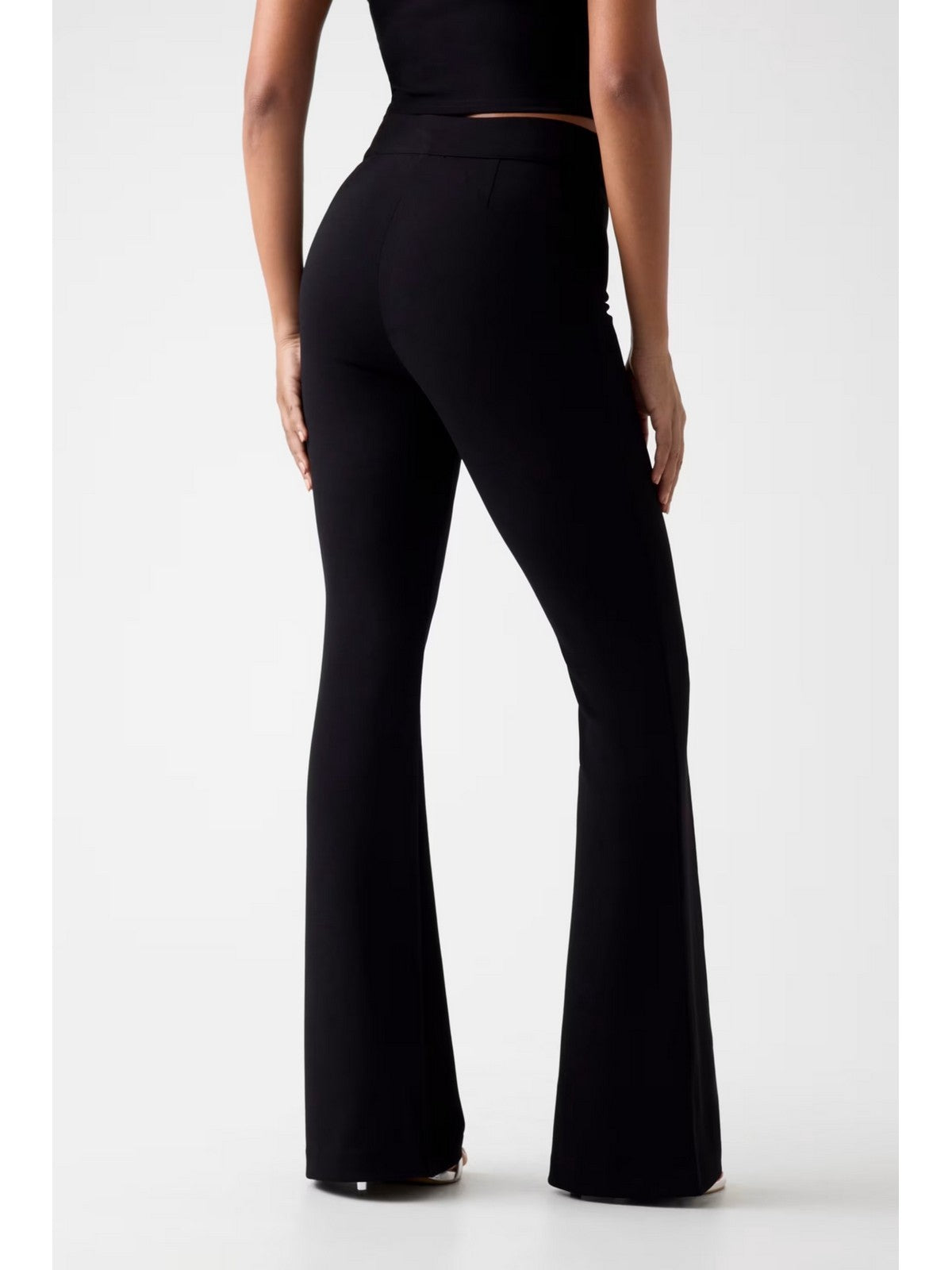 GUESS Pantalone Donna NEW FLARED EVELINA PANT W4YB01 KCBO2 JBLK Jet Black A996 gioboutiqueweb
