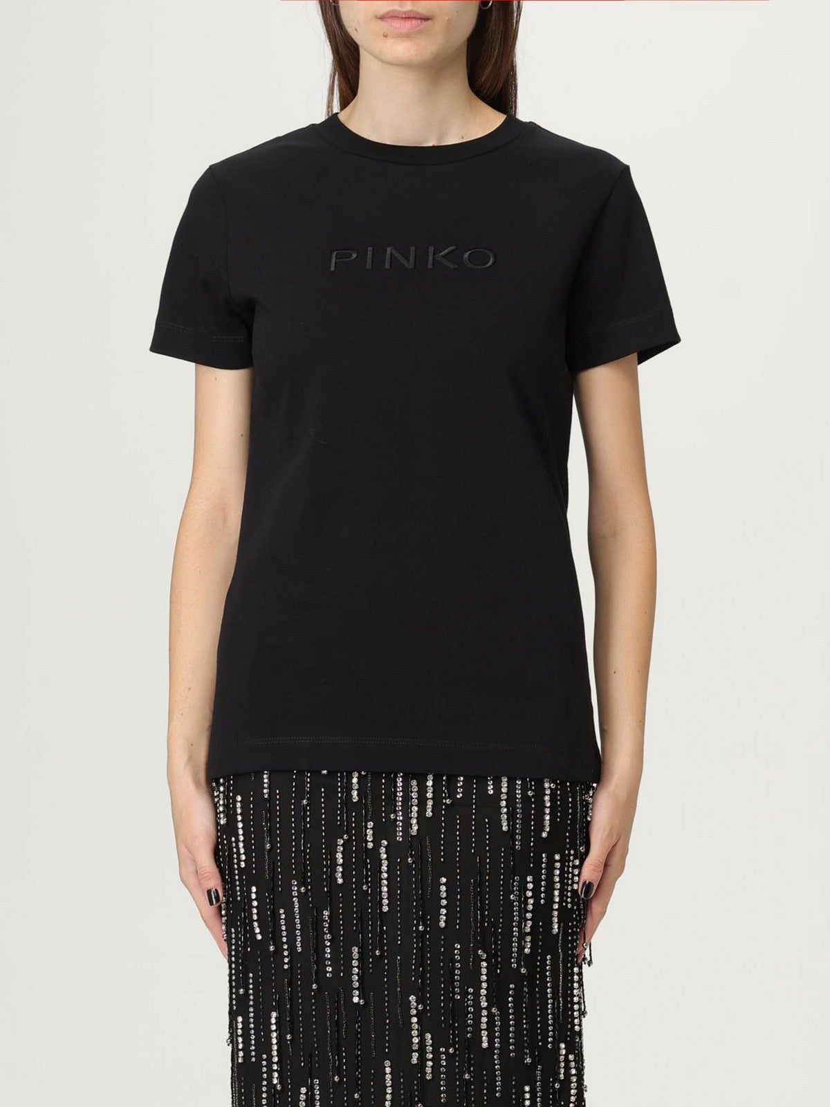 PINKO T-shirt Donna START T-SHIRT 101752-A2RD Z99 NERO LIMOUSINE gioboutiqueweb