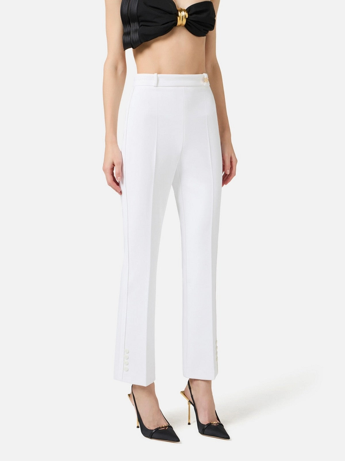ELISABETTA FRANCHI Pantalone Donna  PA16861E2 360 Avorio gioboutiqueweb