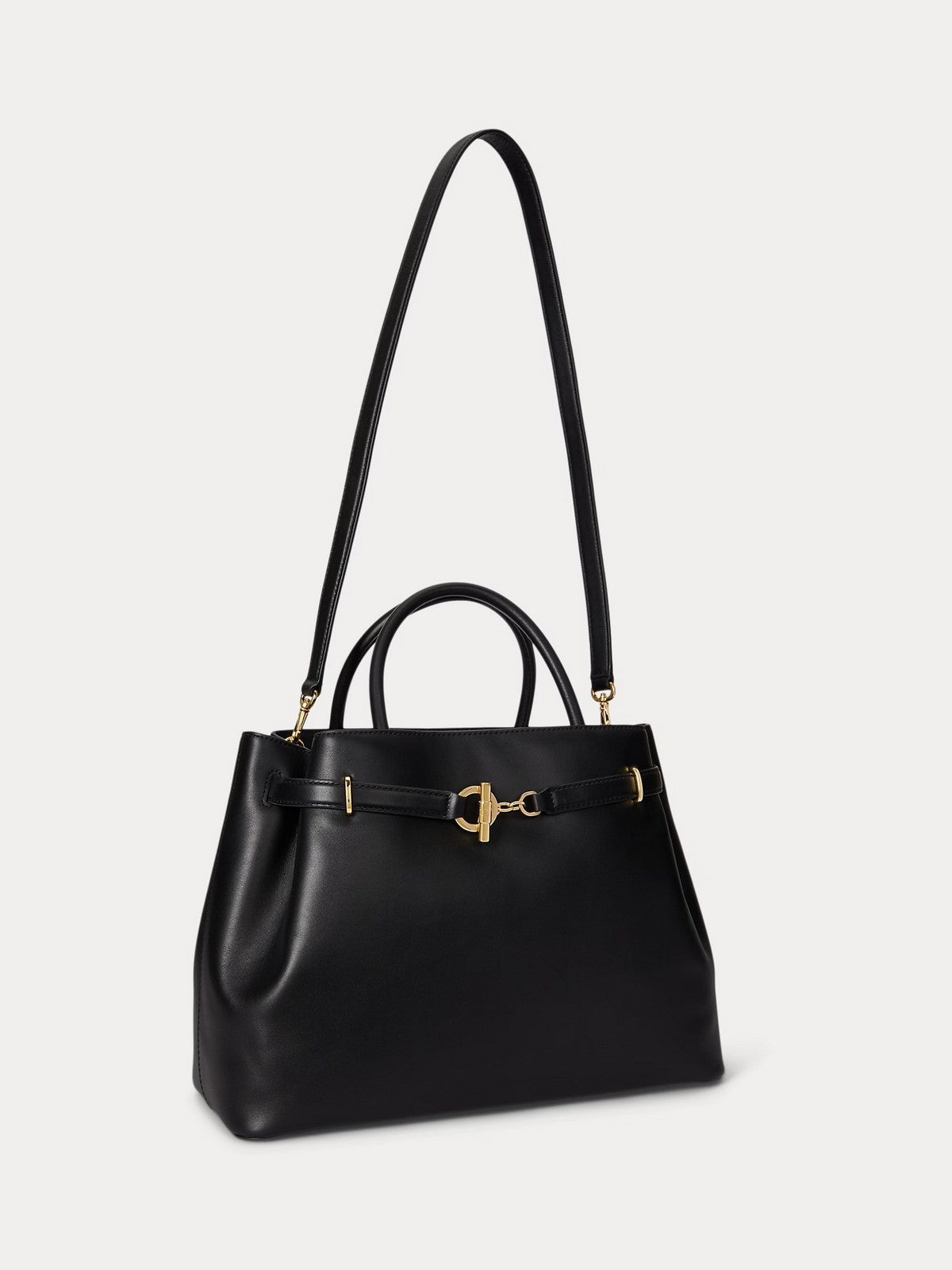 LAUREN RALPH LAUREN Borsa Donna BLKE LG SCHL-SATCHEL-LARGE 431P03417 002 BLACK gioboutiqueweb