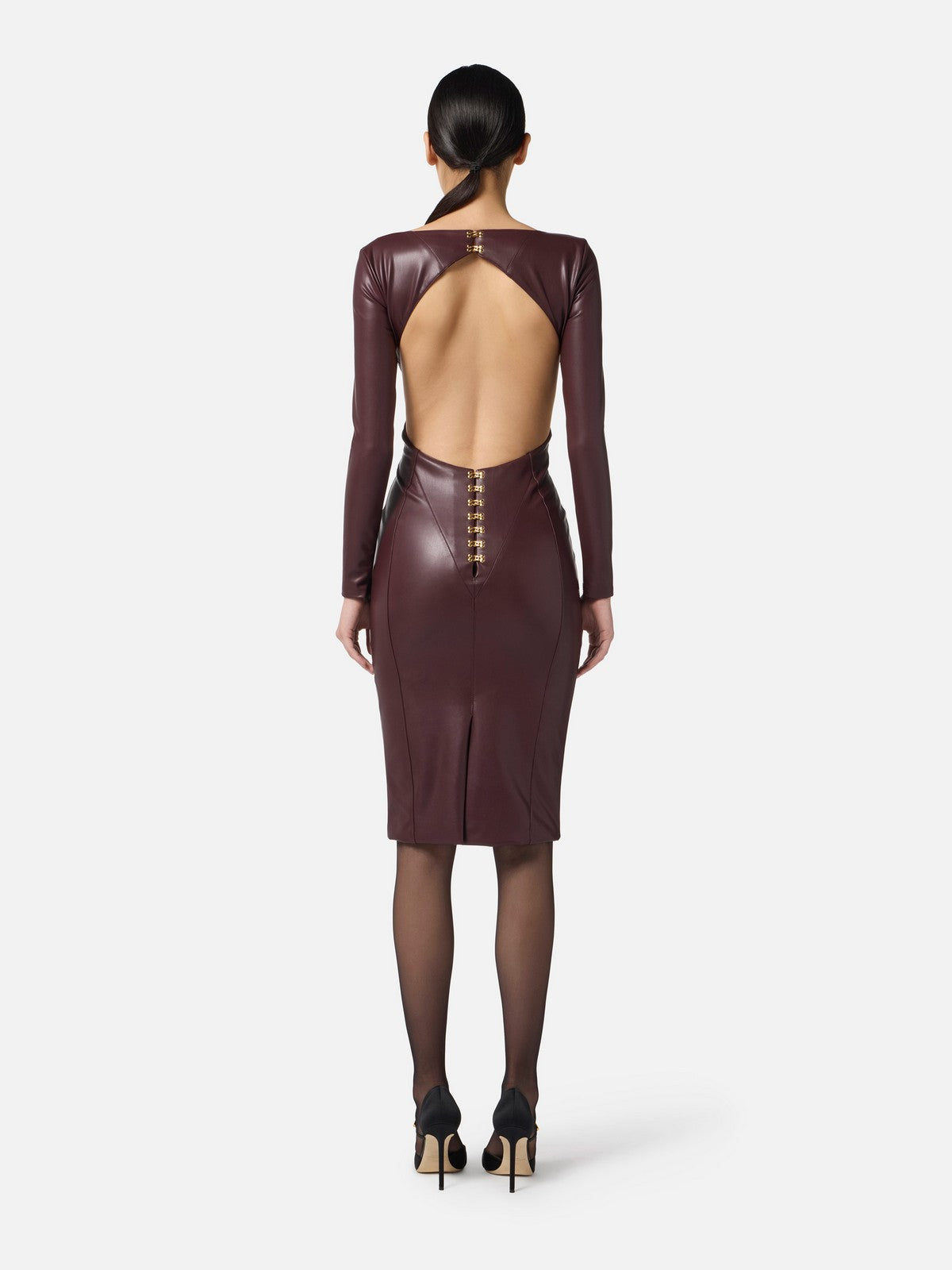ELISABETTA FRANCHI Abito Donna  AB79557E2 EA4 MERLOT gioboutiqueweb