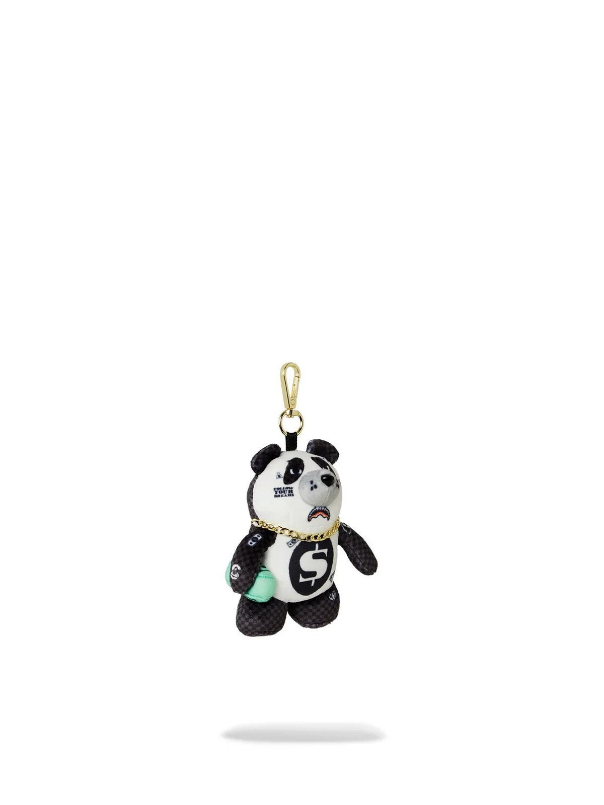 SPRAYGROUND Portachiavi Uomo PANDA PANDA PANDA BEAR KEYCHAIN 910K0608NSZ Nero gioboutiqueweb