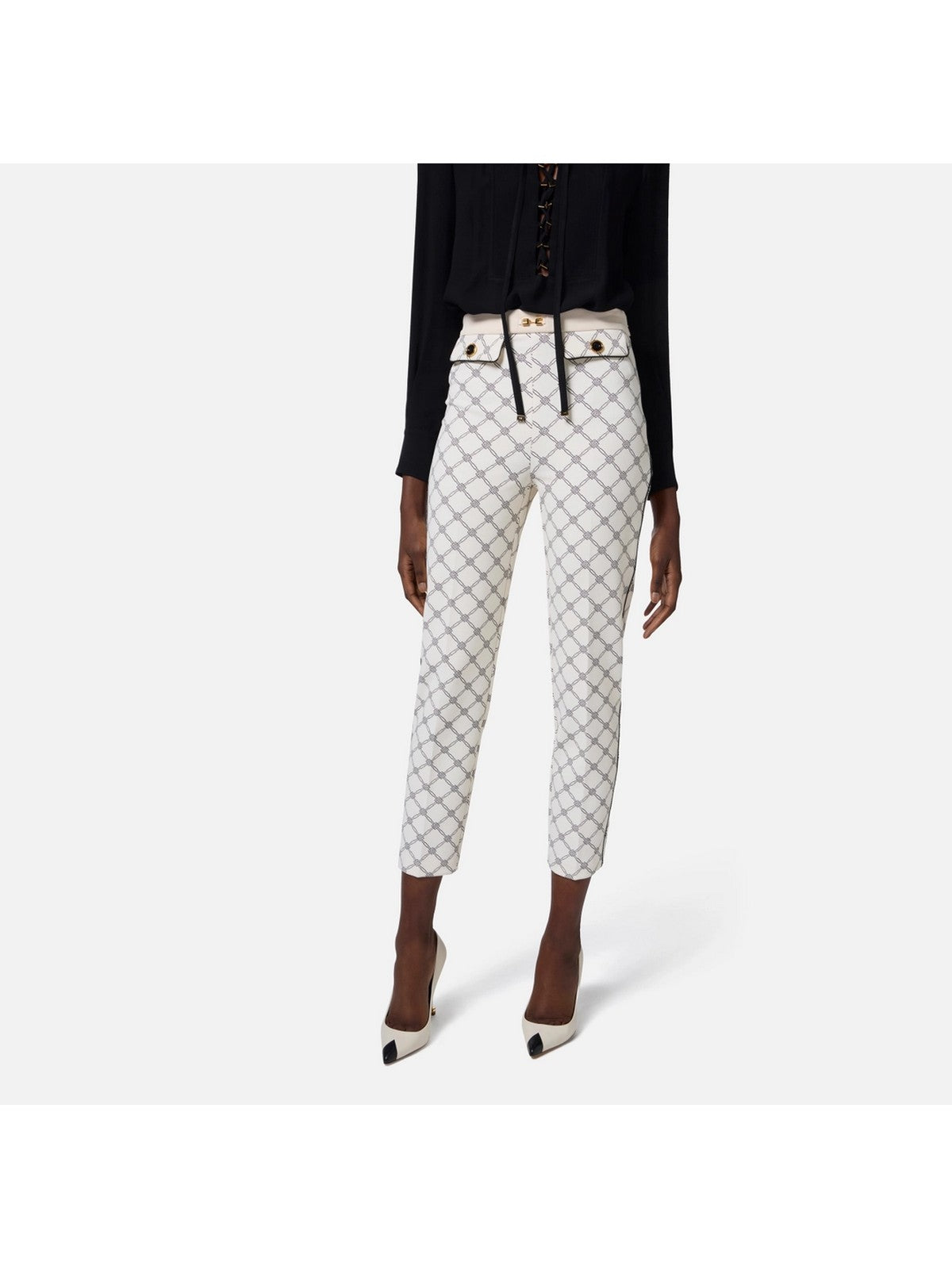 ELISABETTA FRANCHI Pantalone Donna  PAS7151E2-E84 Beige gioboutiqueweb