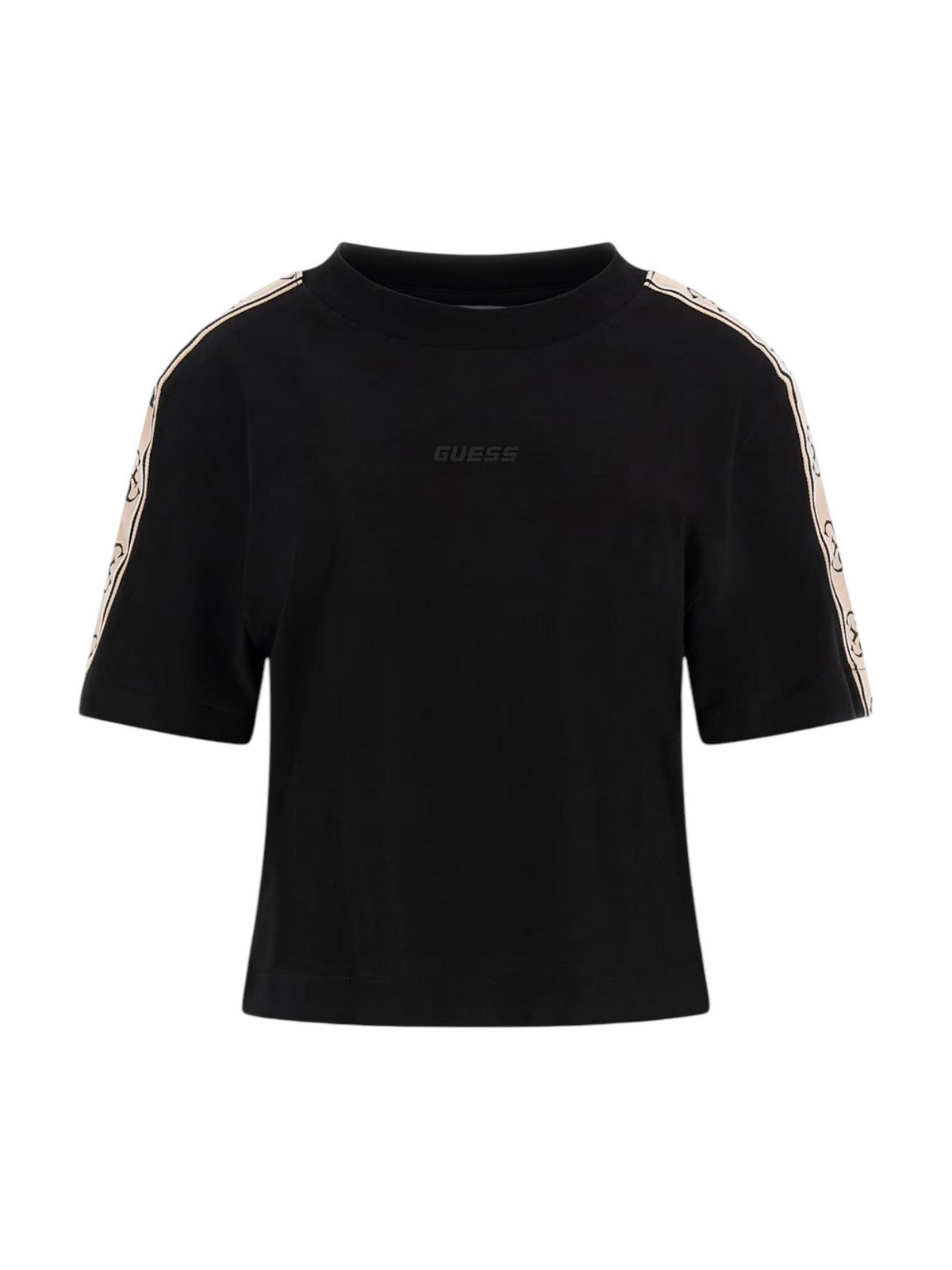 GUESS SPORT T-shirt Donna BRITNEY CROP TEE V3RI08 I3Z14 JBLK Jet Black A996 gioboutiqueweb