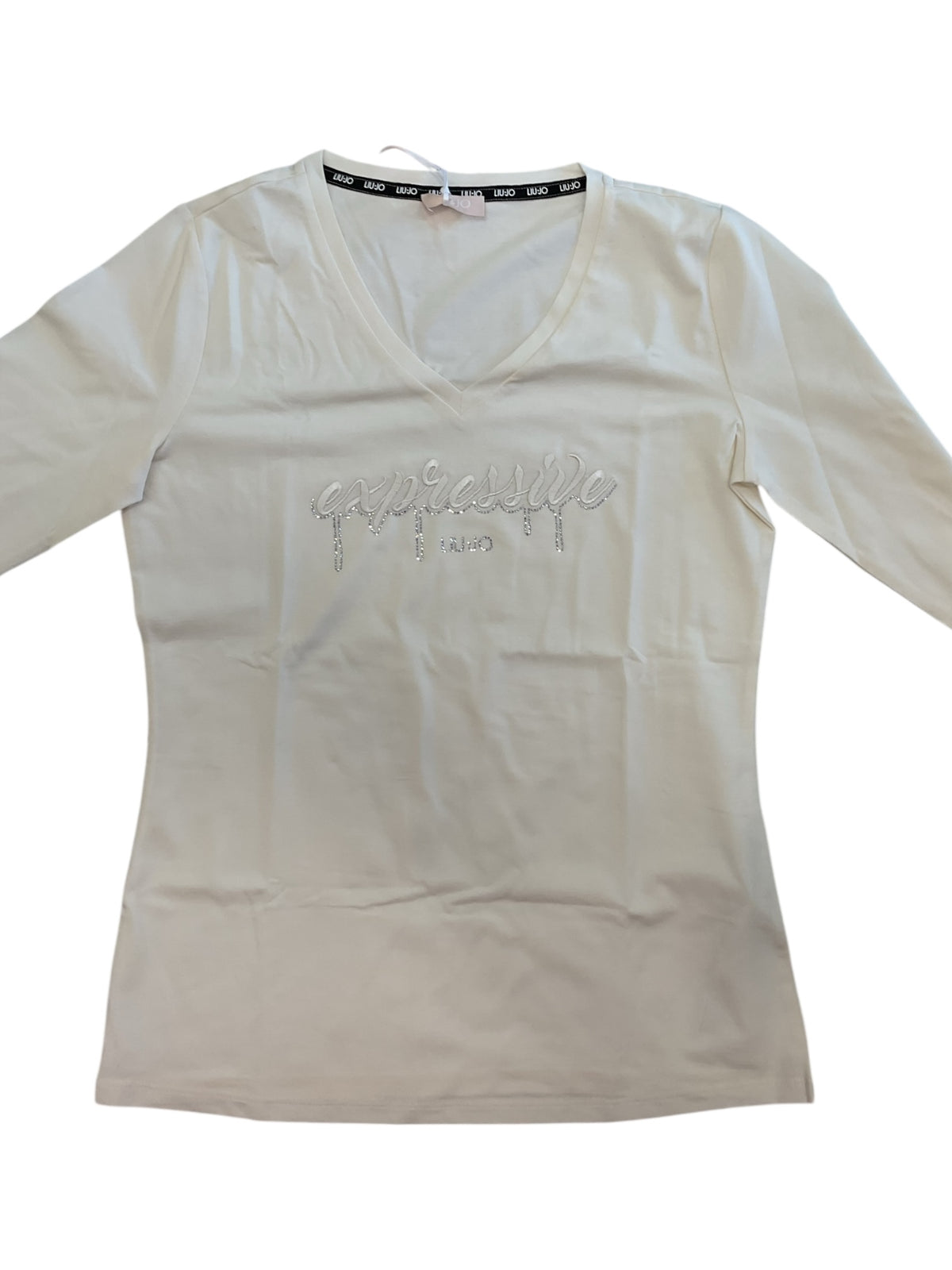LIU JO SPORT T-shirt Donna  TA5169JS003 M9117 White milk expressiv