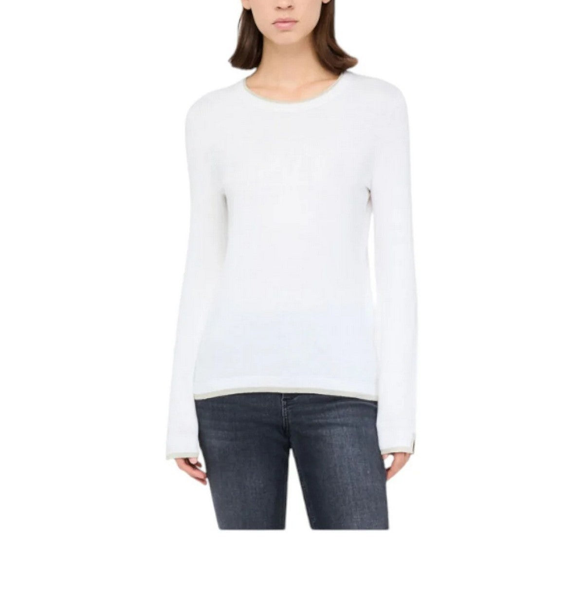 LIU JO WHITE Maglia Donna  MF5226MS49I 10701 BIANCO LANA