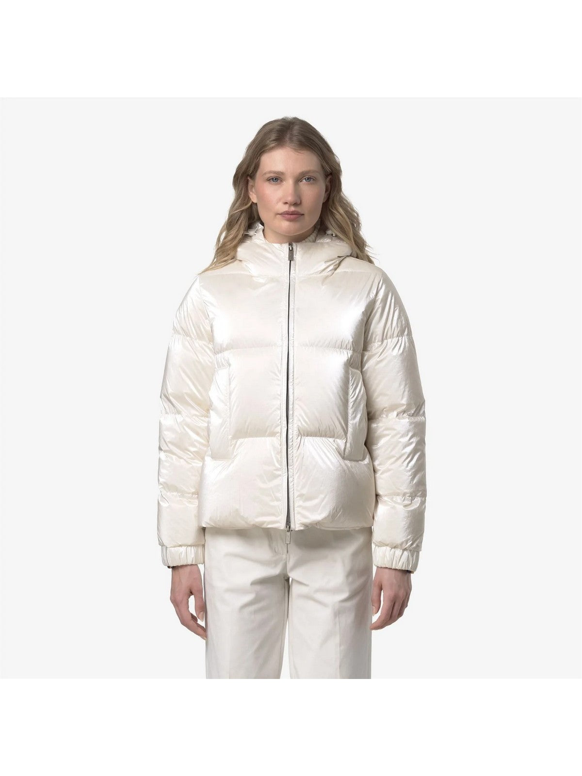 K-WAY Giubbino Donna LETHILLE THERMO PEARLY K7136MW B2Z WHITE GARDENIA COMBO