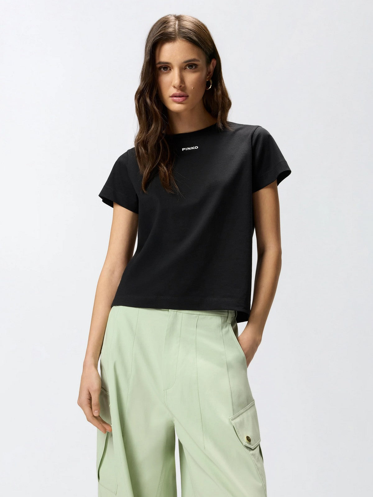PINKO T-shirt Donna BASICO T-SHIRT 100373-A34F Z99 NERO LIMOUSINE