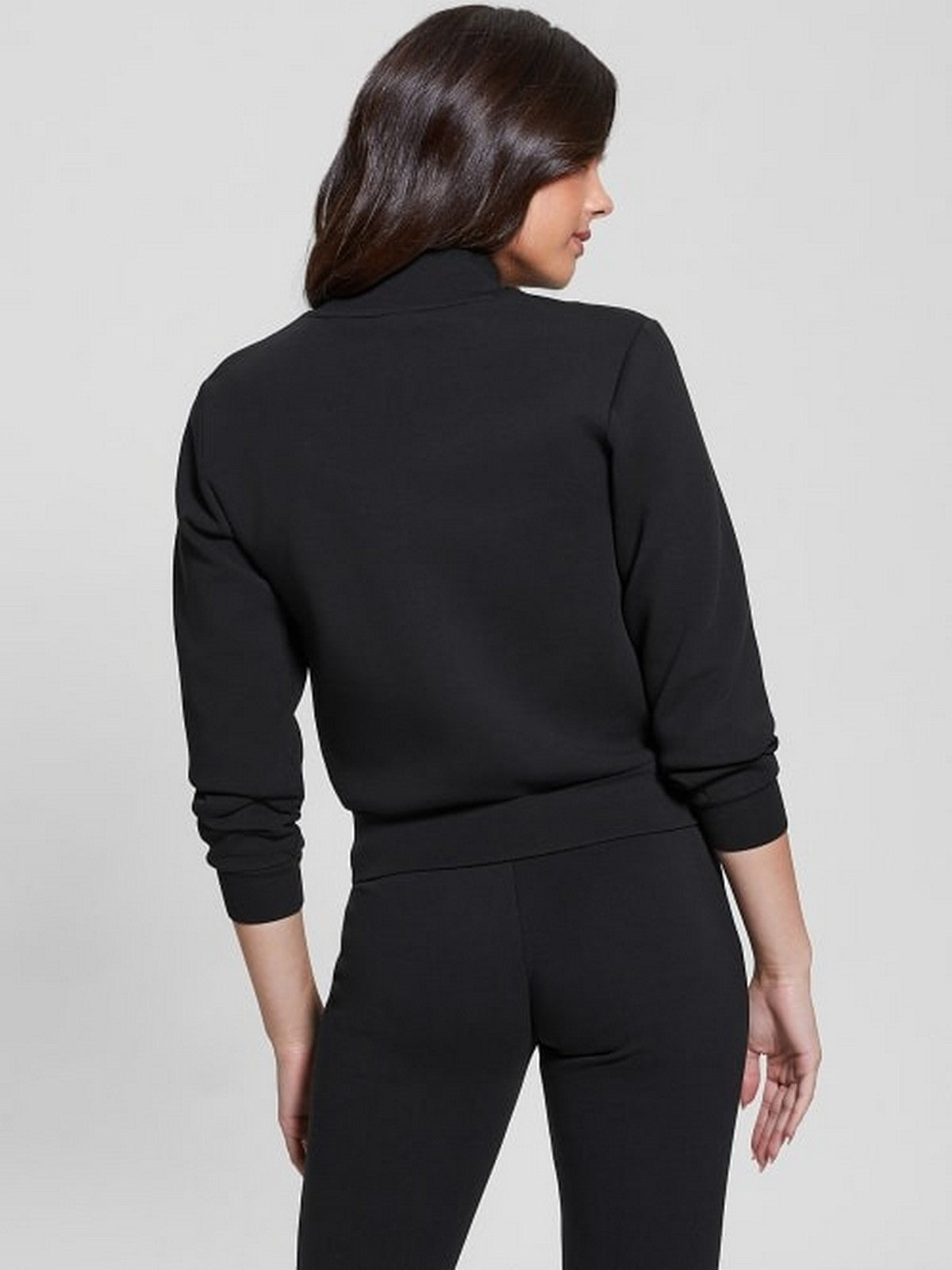 GUESS SPORT Felpa Donna ANN FULL ZIP SWEATSHIRT V3BQ12 KBCK2 JBLK Nero gioboutiqueweb