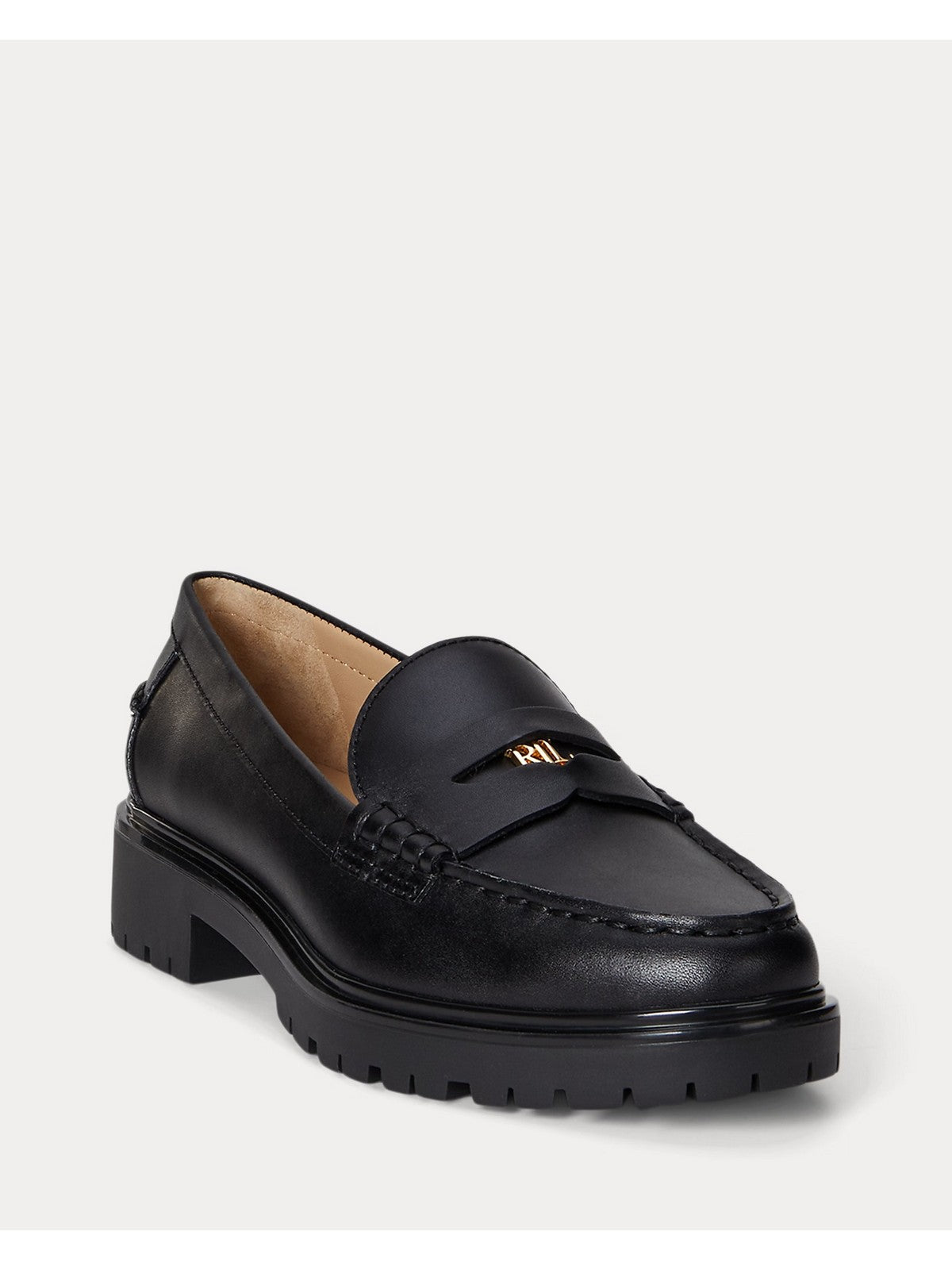 LAUREN RALPH LAUREN Mocassino Donna MARLI-FLATS-LOAFER 802967752 001 BLACK gioboutiqueweb