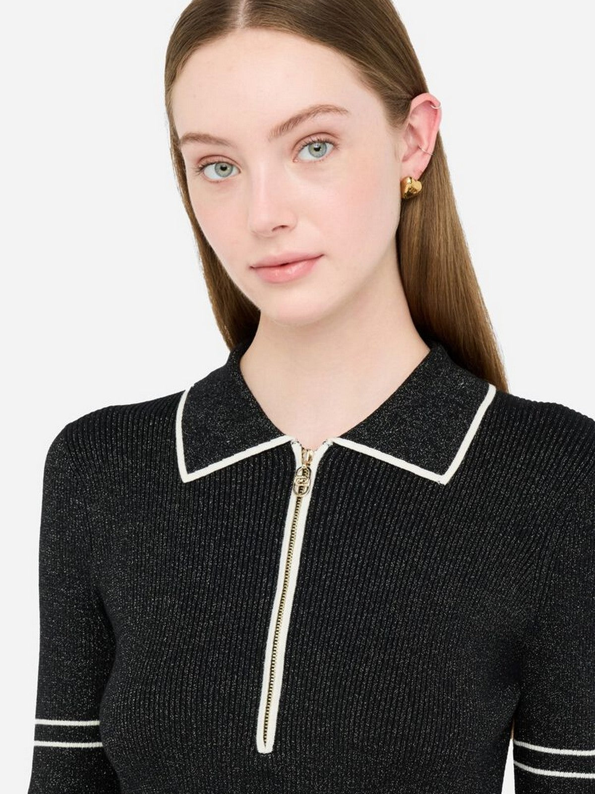 LIU JO SPORT Abito Donna  TF5028MS49I A4345 Nero lux/bco latte