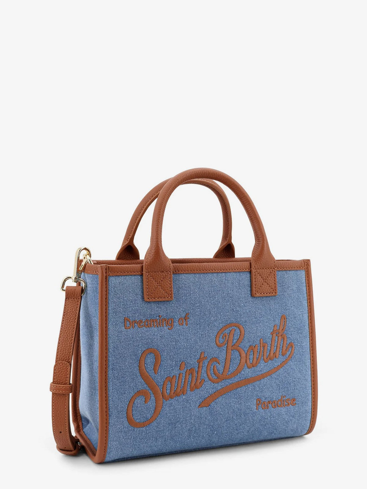 MC2 SAINT BARTH Borsa Donna  VANITY BAG MIDI 01515L DENIM GRAIN LEATHER 19 EMB