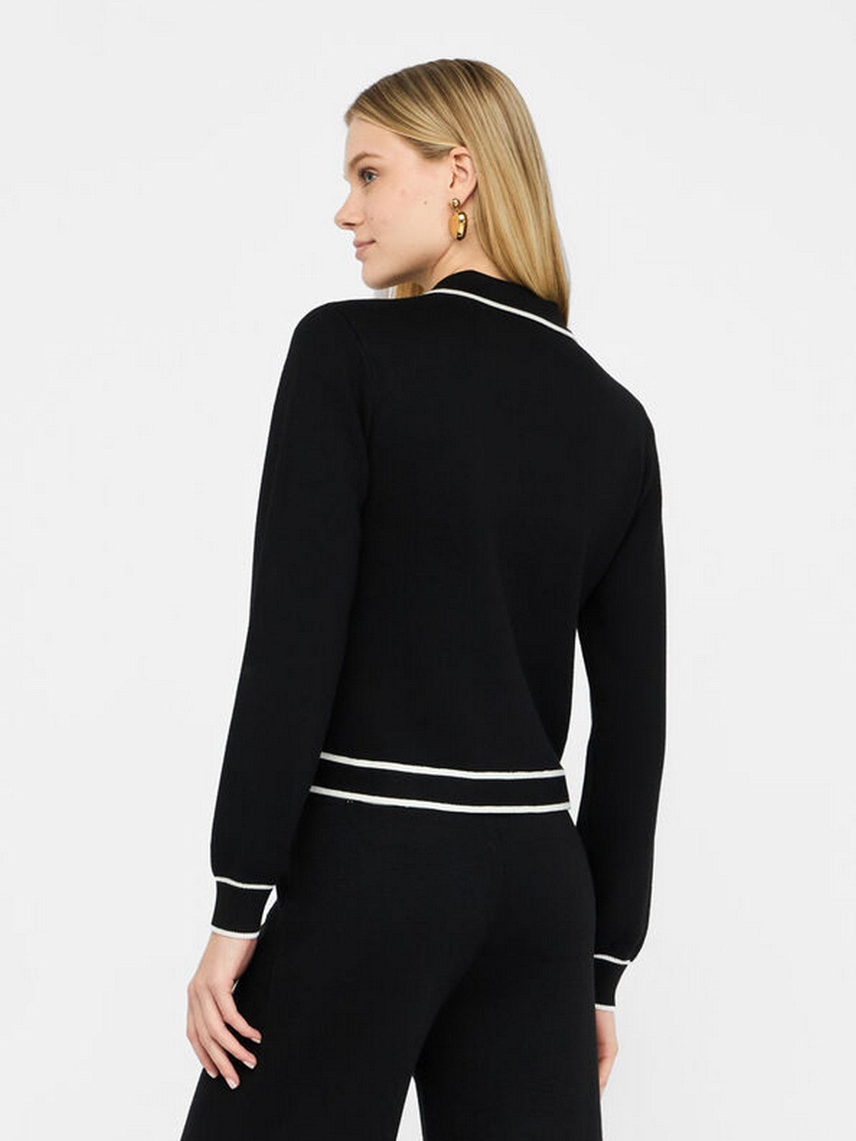 LIU JO SPORT Felpa Donna  TF5250MS59L 03N66 Nero/bianco latte