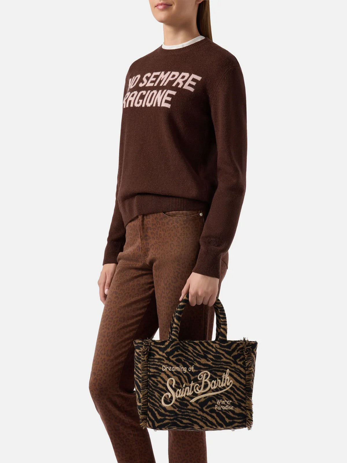 MC2 SAINT BARTH Borsa Donna  COLETTE FELT 01322I ZEBRA 18 EMB