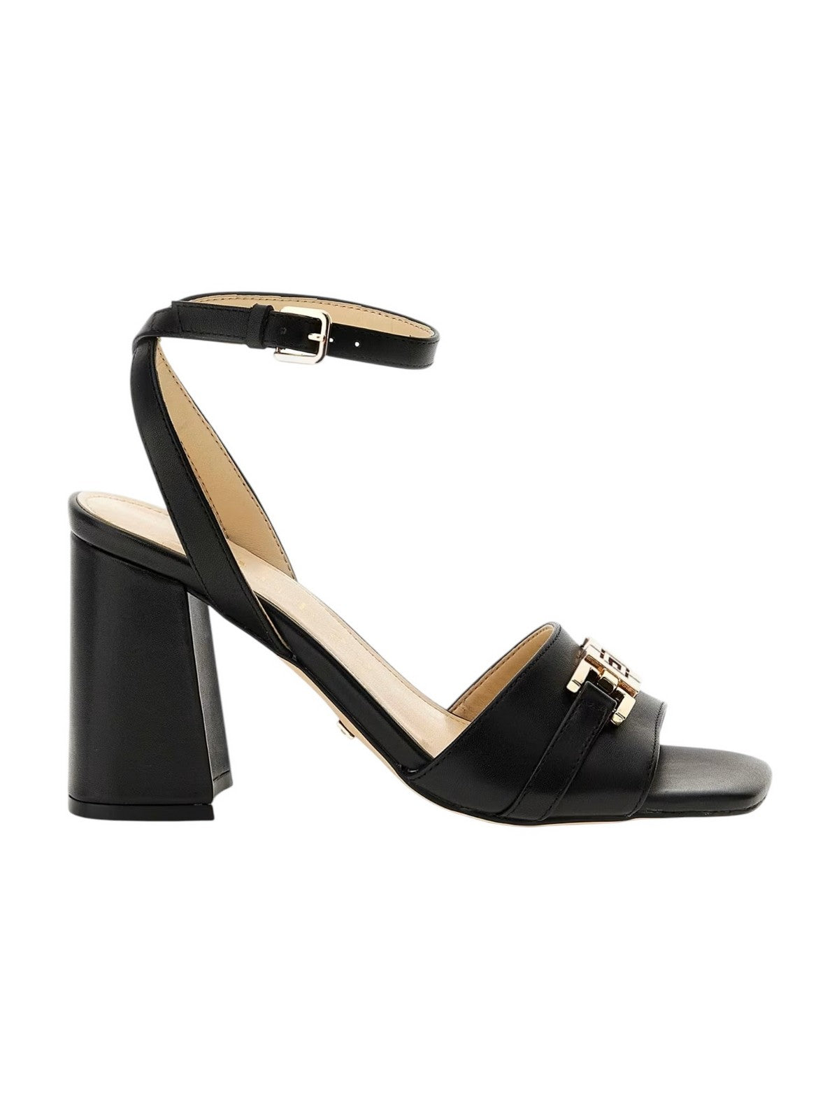 GUESS Sandalo Donna GRATO FLJGRT LEA03 BLACK Nero gioboutiqueweb