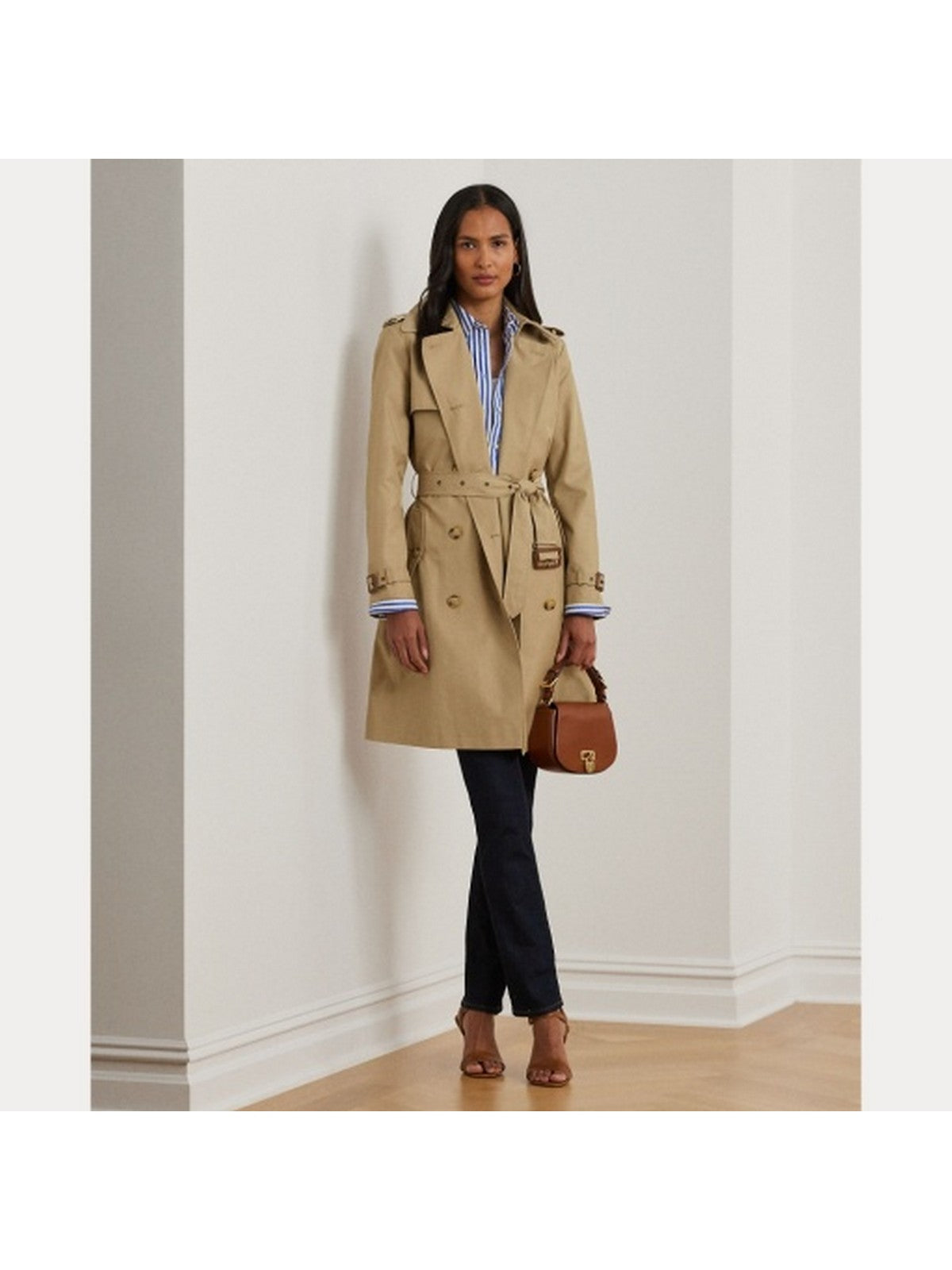LAUREN RALPH LAUREN Trench Donna DB BLT RN38 297967122 002 BIRCH TAN gioboutiqueweb