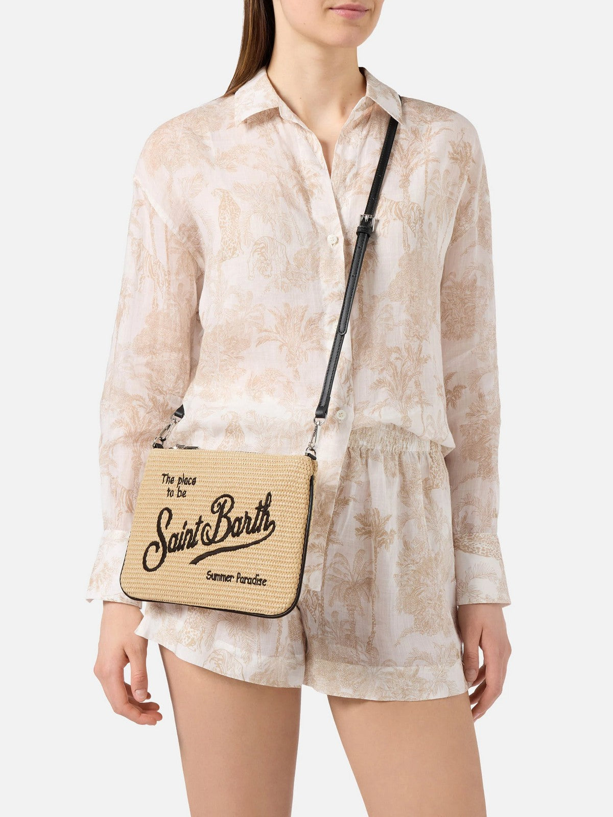 MC2 SAINT BARTH Borsa Donna  PARISIENNE STRAW 00421L 1100 EMB gioboutiqueweb