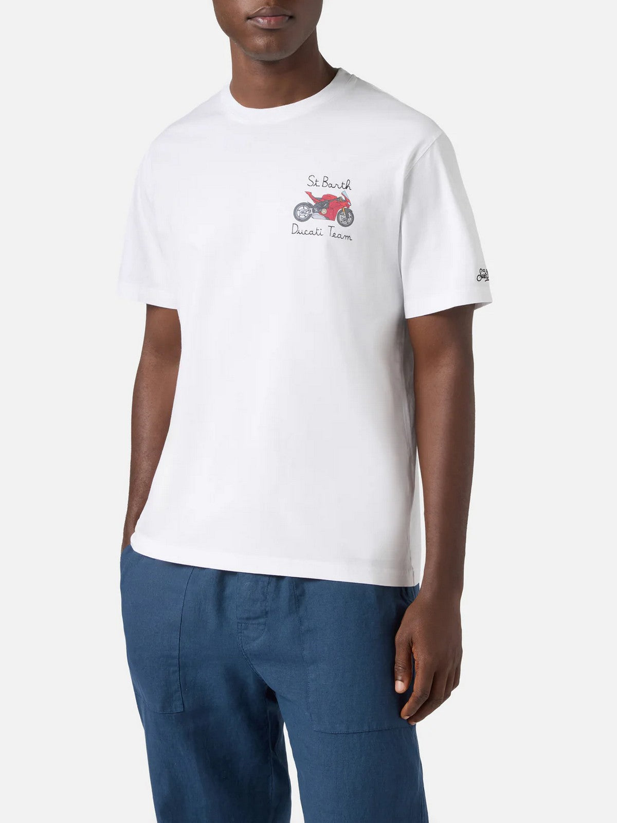 MC2 SAINT BARTH T-shirt Uomo  PORTOFINO 04521L DUCATI TEAM 01N EMB