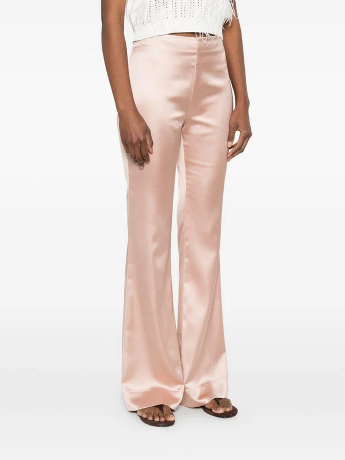 PINKO Pantalone Donna PINOLO PANTALONE SATIN 106434-A361 Q35 ROSA MOGANO gioboutiqueweb