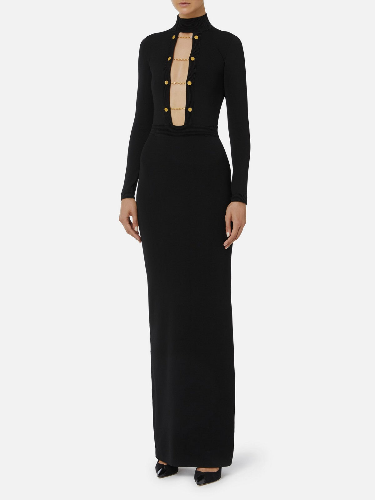 ELISABETTA FRANCHI Abito Donna  AM29S57E2 110 Nero gioboutiqueweb