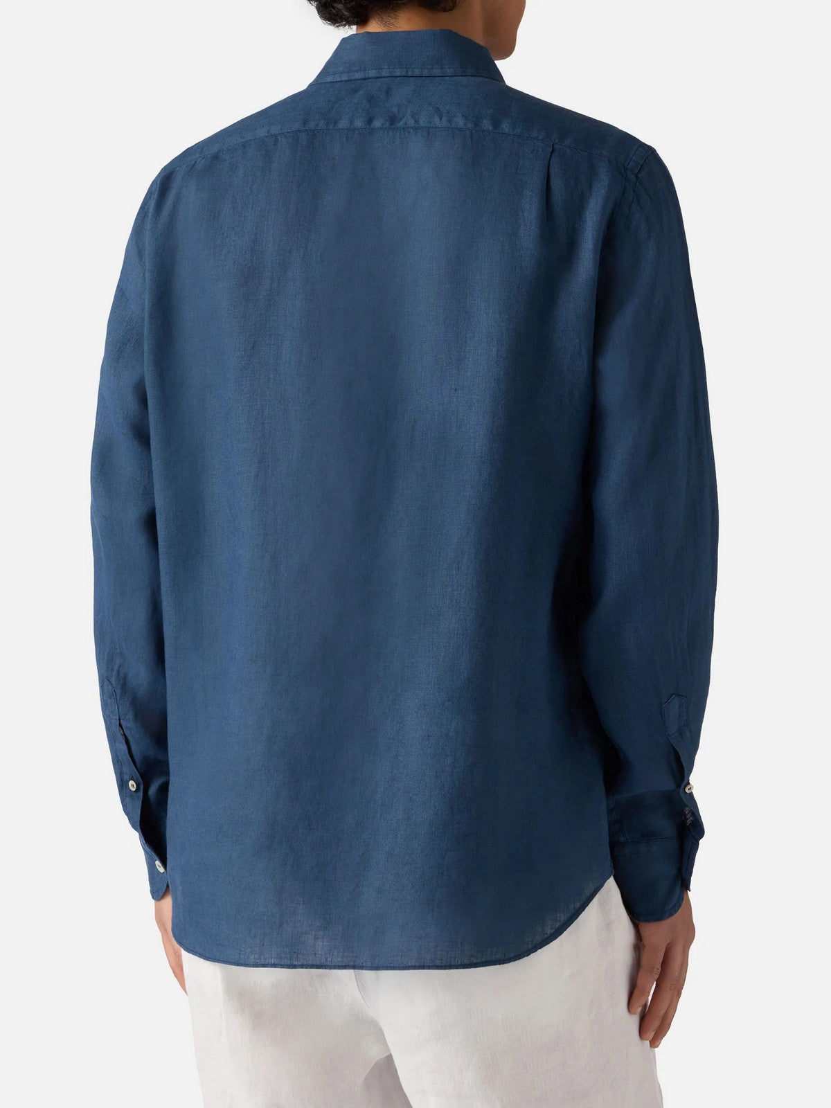 MC2 SAINT BARTH Camicia Uomo  RAPHAEL 00119L LINEN 61 BLUE NAVY