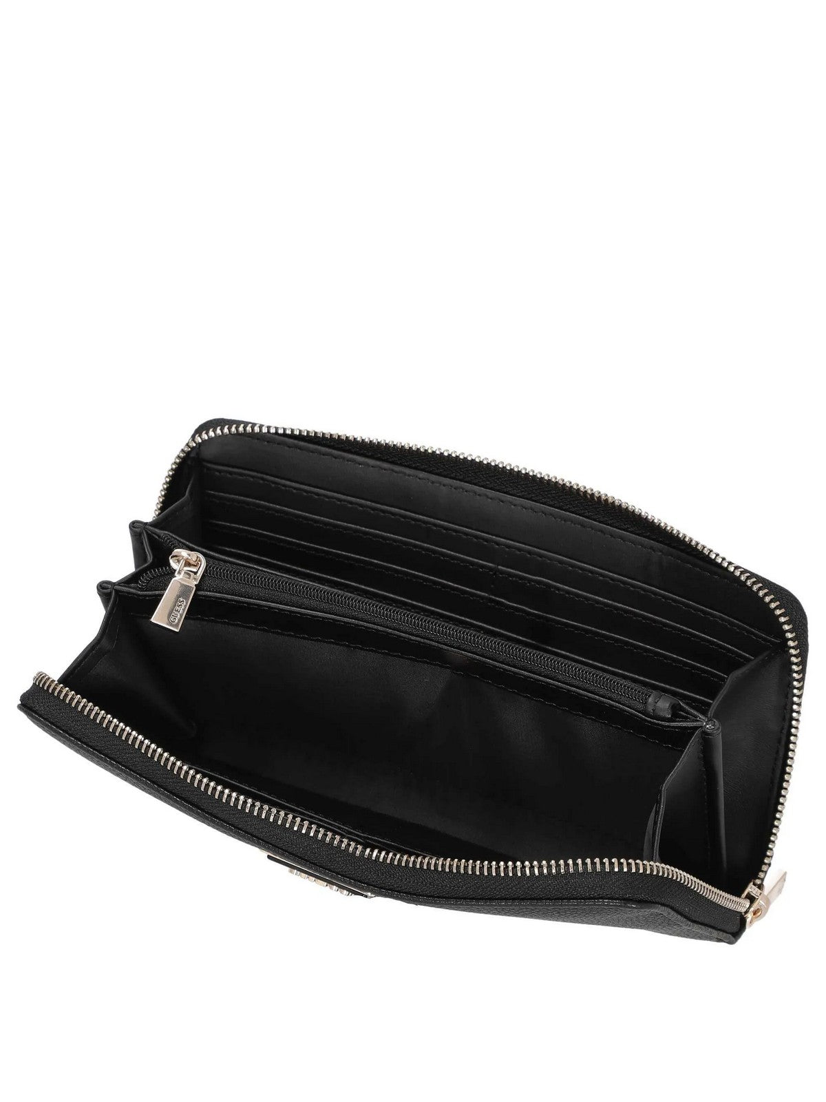 GUESS Portafoglio Donna LAUREL SLG LARGE ZIP AROUND SWBG85 00146 BLA Nero gioboutiqueweb