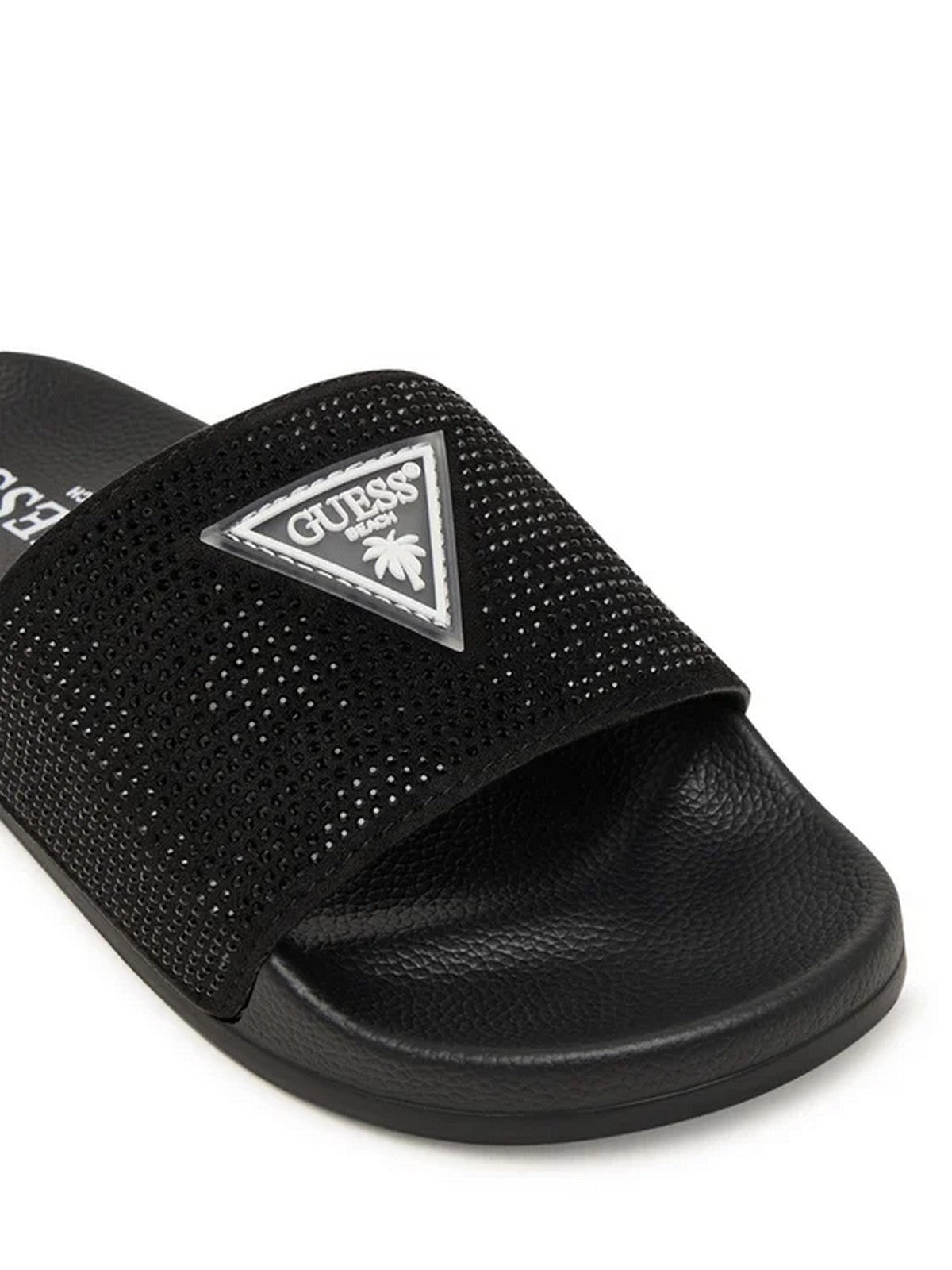 GUESS BEACHWEAR Ciabatta Donna BEACH SLIPPERS W/ RHINESTONES E6GZ16 BB00F JBLK Jet Black A996