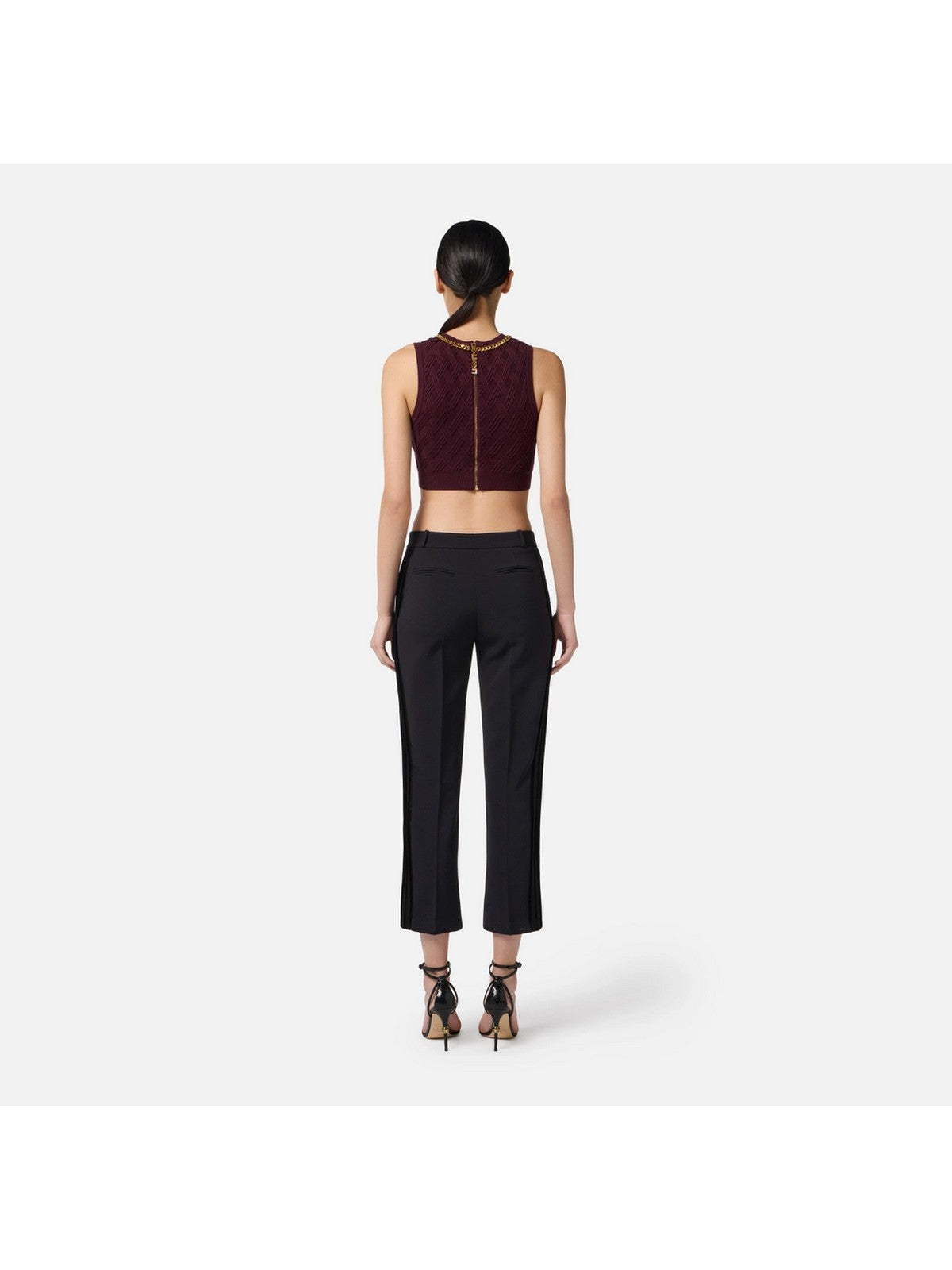 ELISABETTA FRANCHI Top Donna  TK60B56E2 EA4 MERLOT gioboutiqueweb