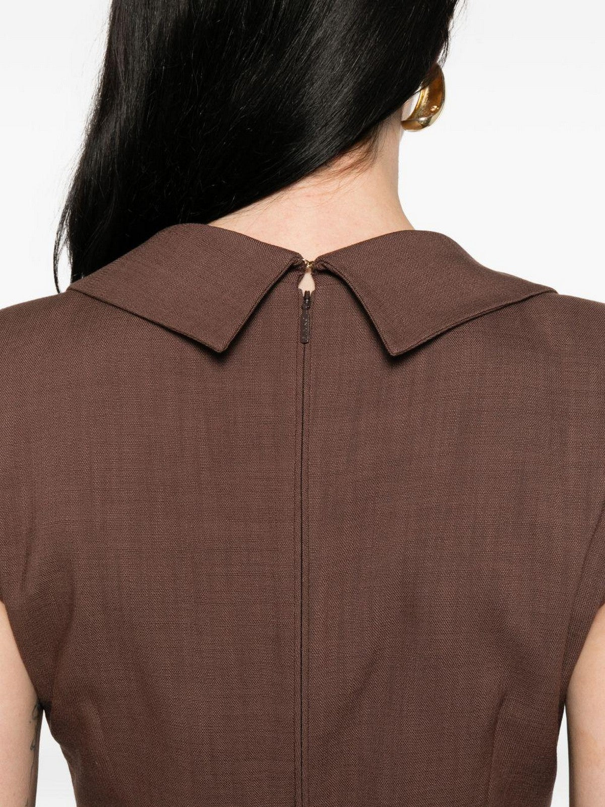 PINKO Abito Donna AMADINE ABITO FRISOTTINO 106565-A2W6 L78 MARRONE TERRA X PIANTE gioboutiqueweb