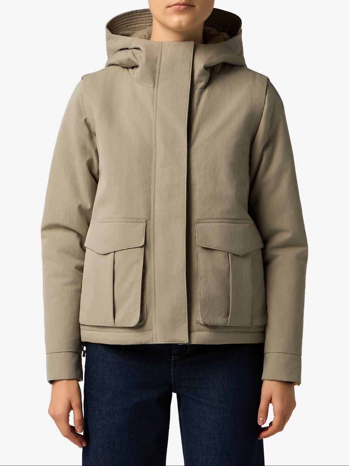 K-WAY Giubbino Donna IDELER COTTON FEEL K7136FW BCH GREEN OAK-GREEN OAK