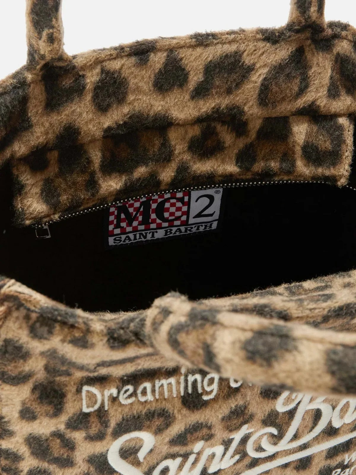 MC2 SAINT BARTH Borsa Donna  VANITY FELT 00223I LEOPARD MIDI 18 EMB