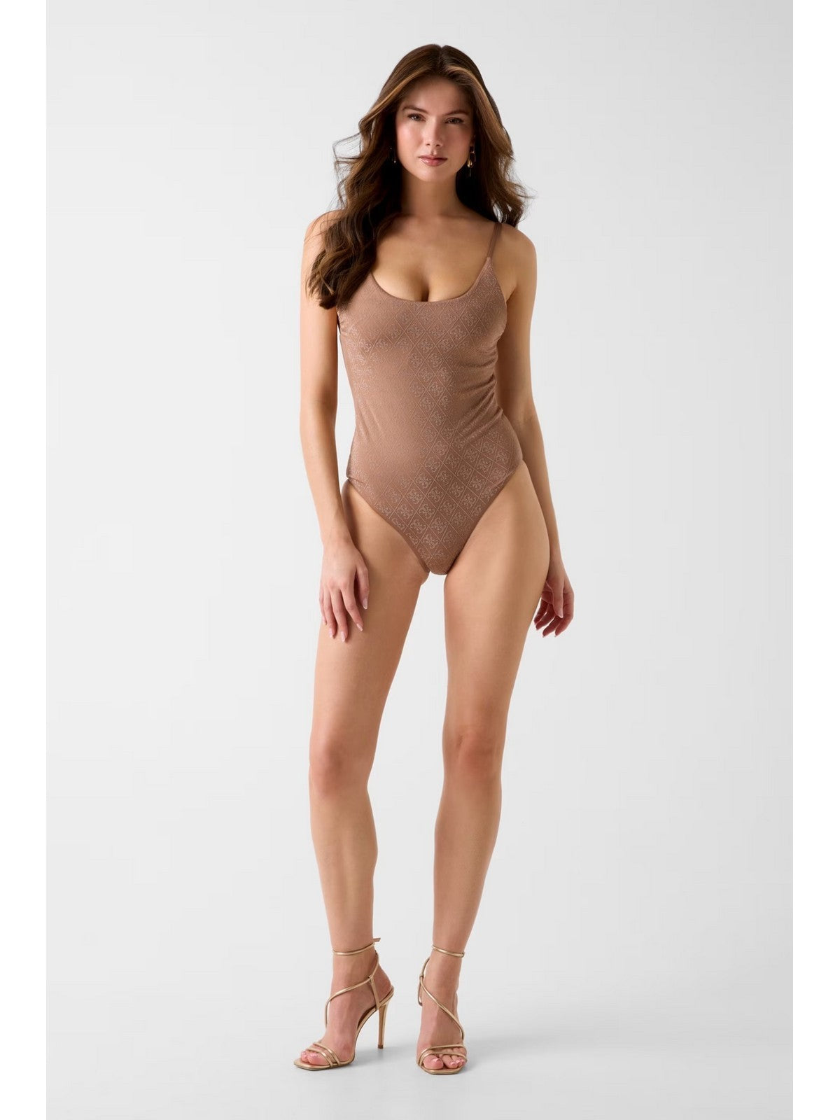 GUESS BEACHWEAR Costume da bagno Donna DIANE ONE PIECE SWIMSUIT E6GJ25 KCUO2 G1FA MALT SYRUP gioboutiqueweb