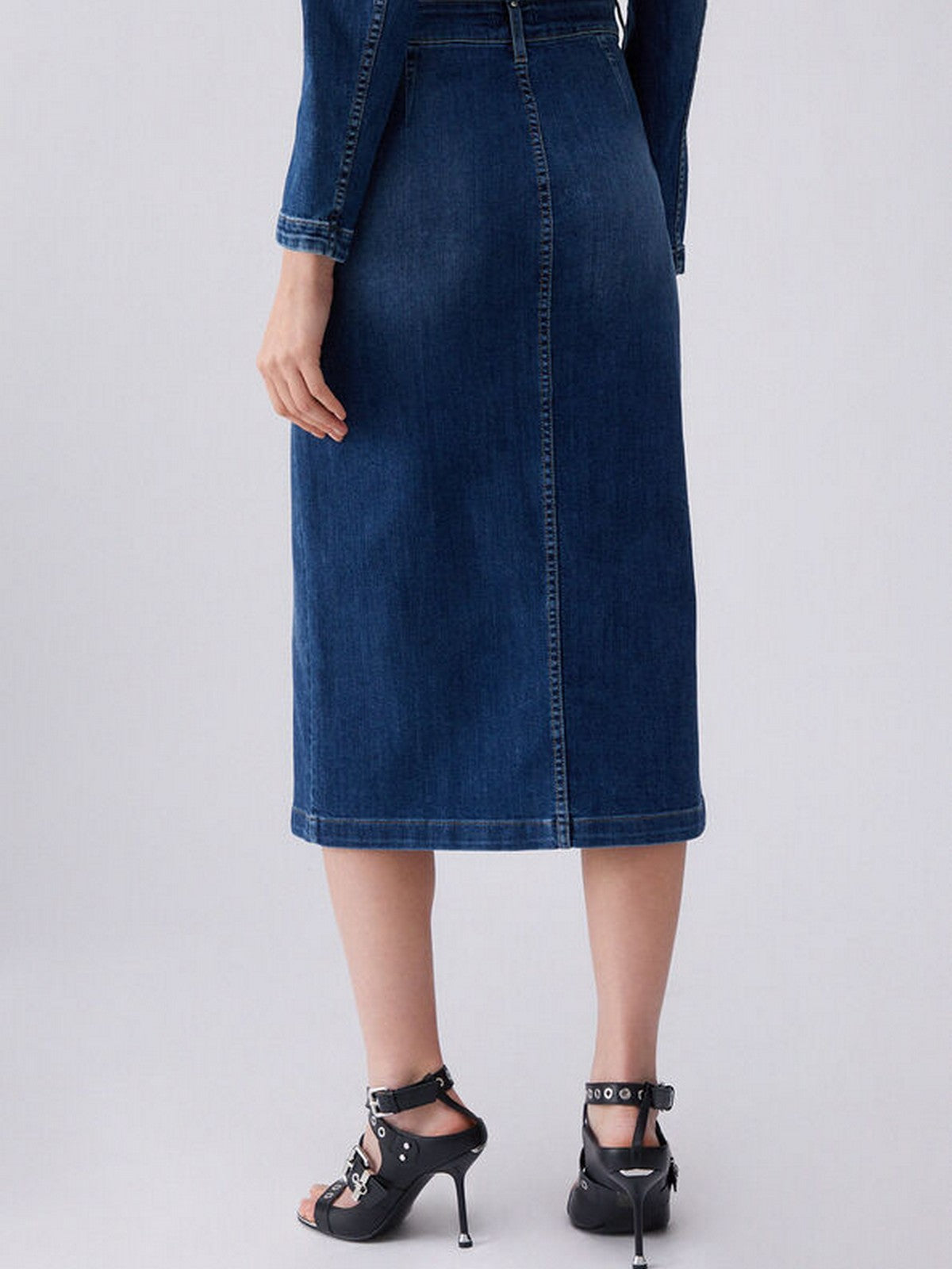 LIU JO BLUE DENIM Gonna Donna  UA6259D0275 78988 Den.Blue dk.buttons gioboutiqueweb