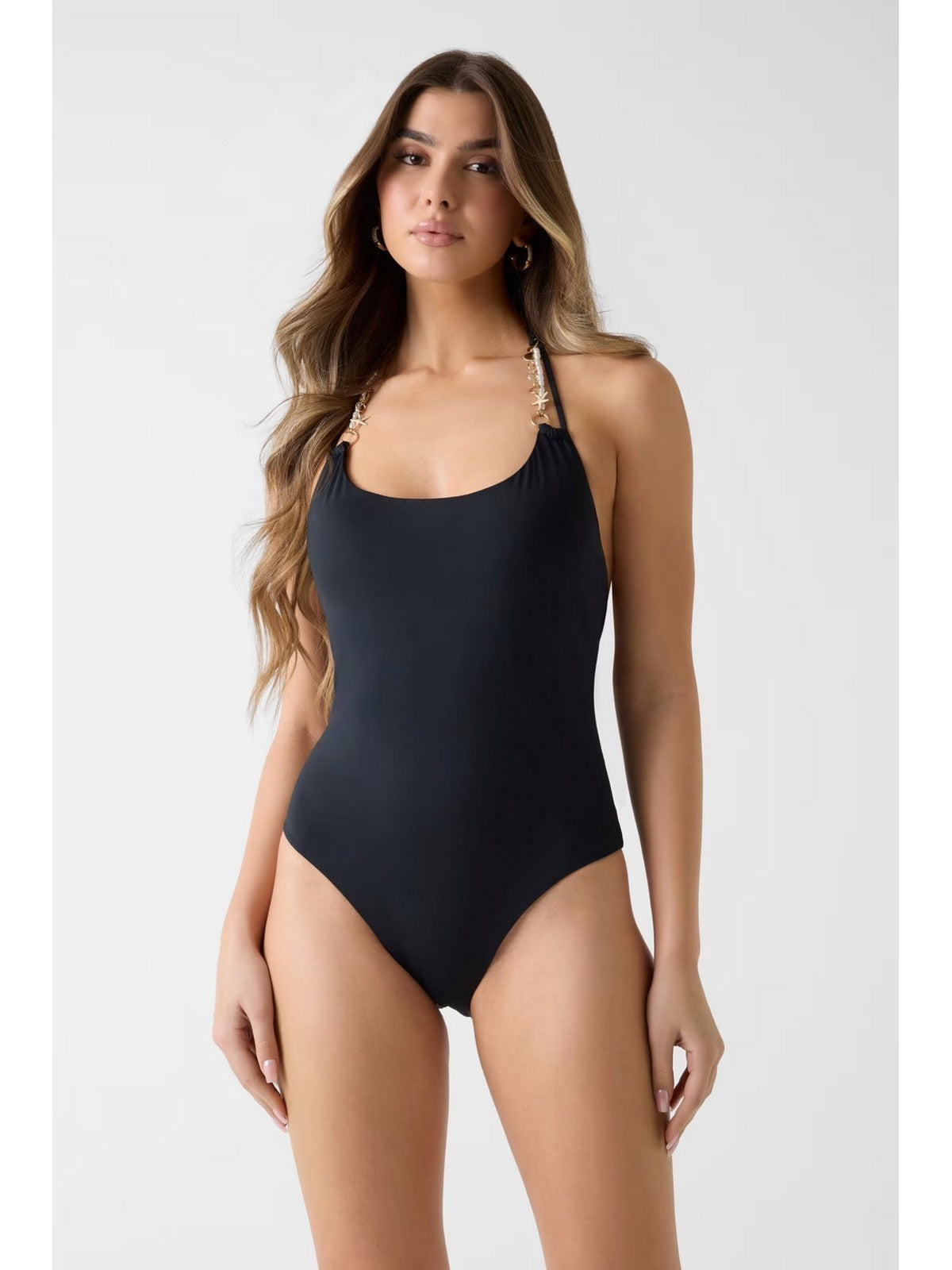 GUESS BEACHWEAR Costume da bagno Donna MARISOL ONE PIECE SWIMSUIT E6GJ02 KF412 JBLK Jet Black A996 gioboutiqueweb