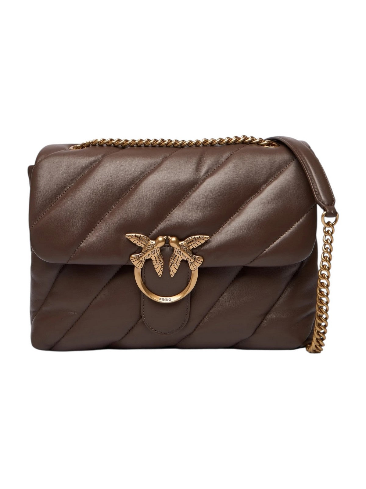 PINKO Borsa Donna Love Puff Big Cl Sheep Nappa 100037-A0F2 L74Q MARRONE CASTANO gioboutiqueweb