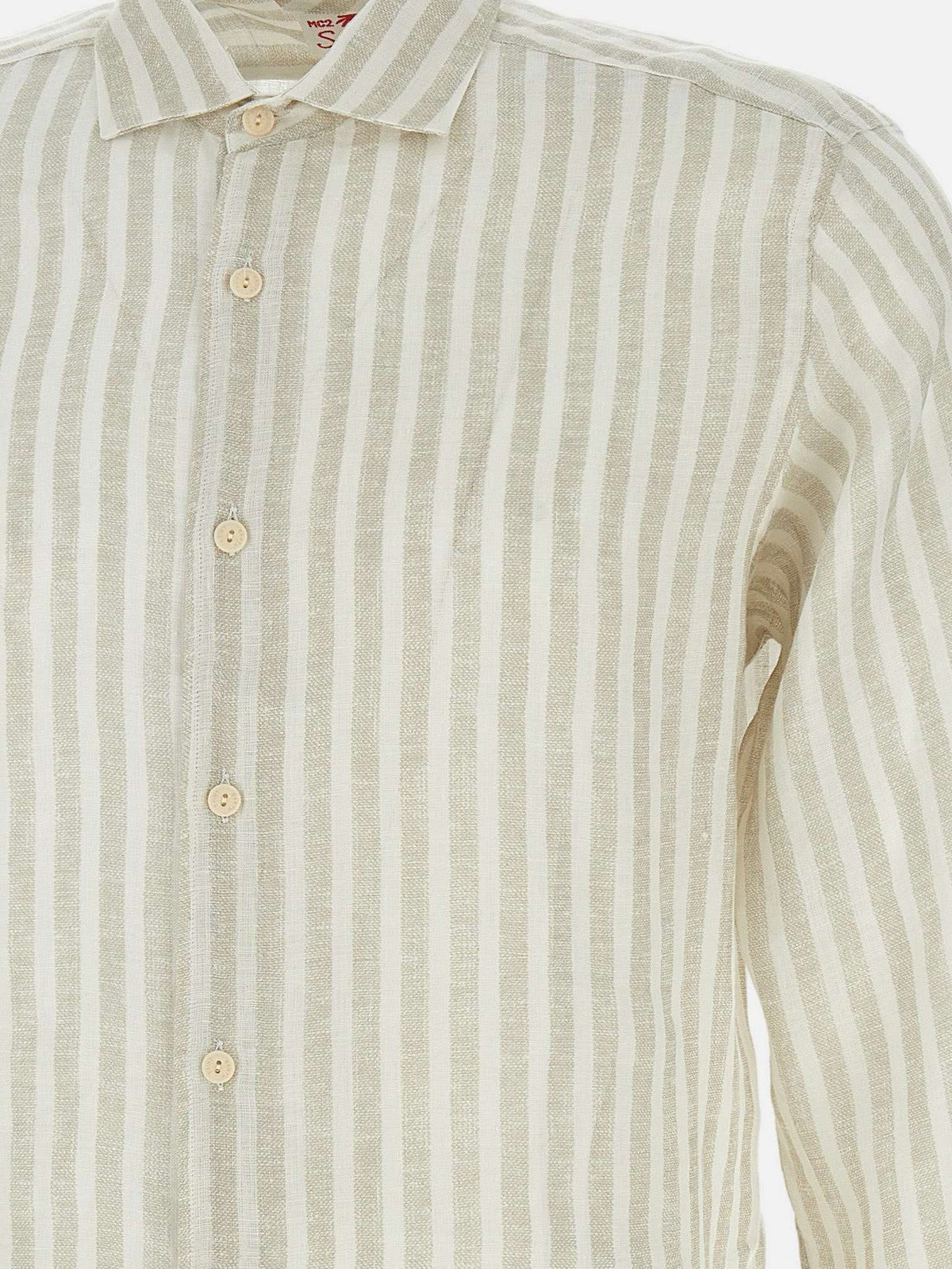MC2 SAINT BARTH Camicia Uomo  PAMPLONA 01922H LINEN STRIPES V 11