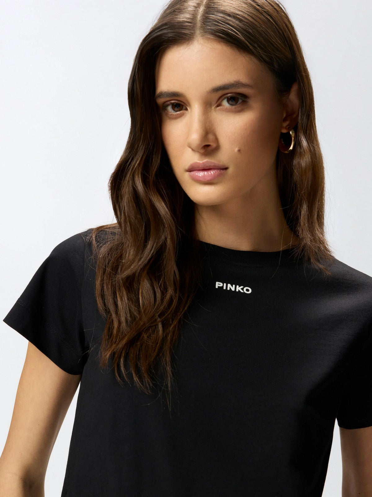 PINKO T-shirt Donna BASICO T-SHIRT 100373-A34F Z99 NERO LIMOUSINE