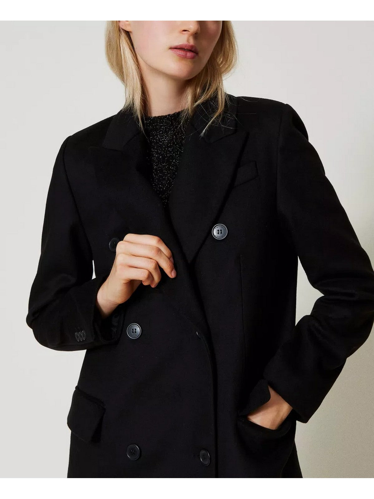 TWINSET Cappotto Donna  242TT2201 00006 Nero gioboutiqueweb
