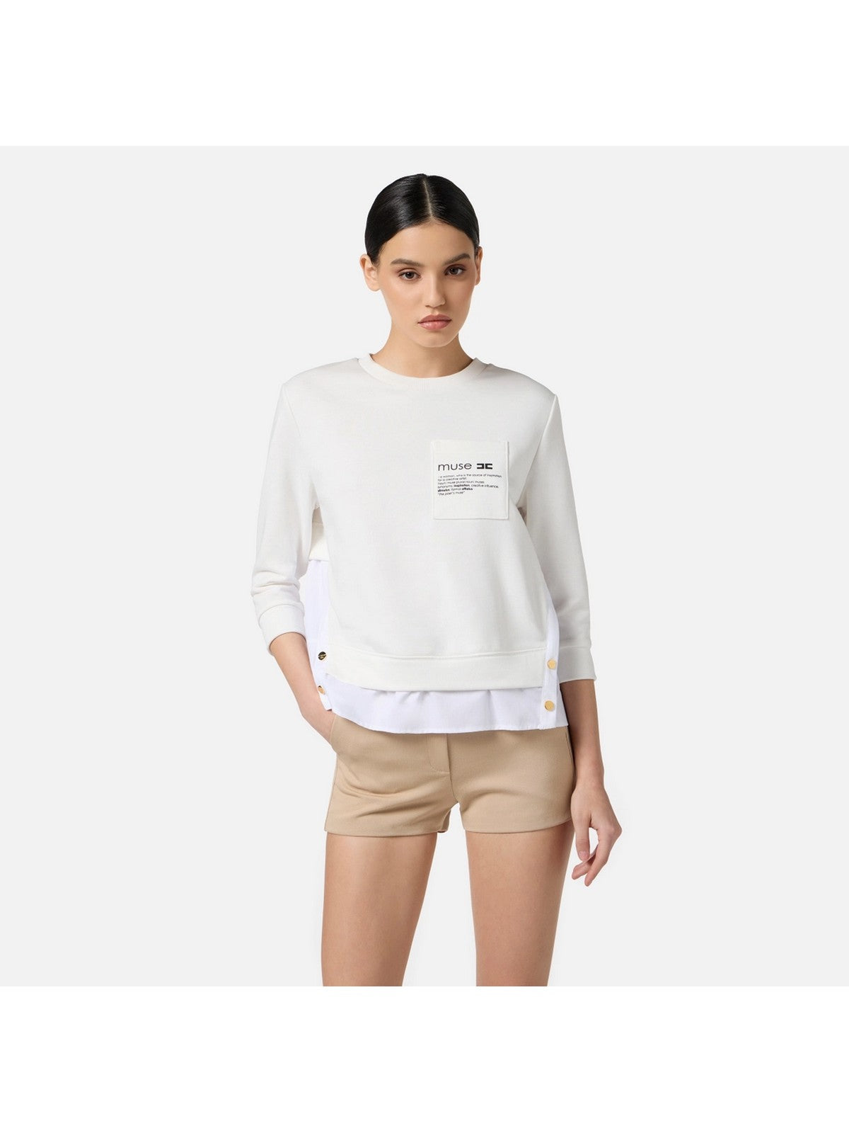 ELISABETTA FRANCHI Maglia Donna  MD00656E2 360 Avorio gioboutiqueweb