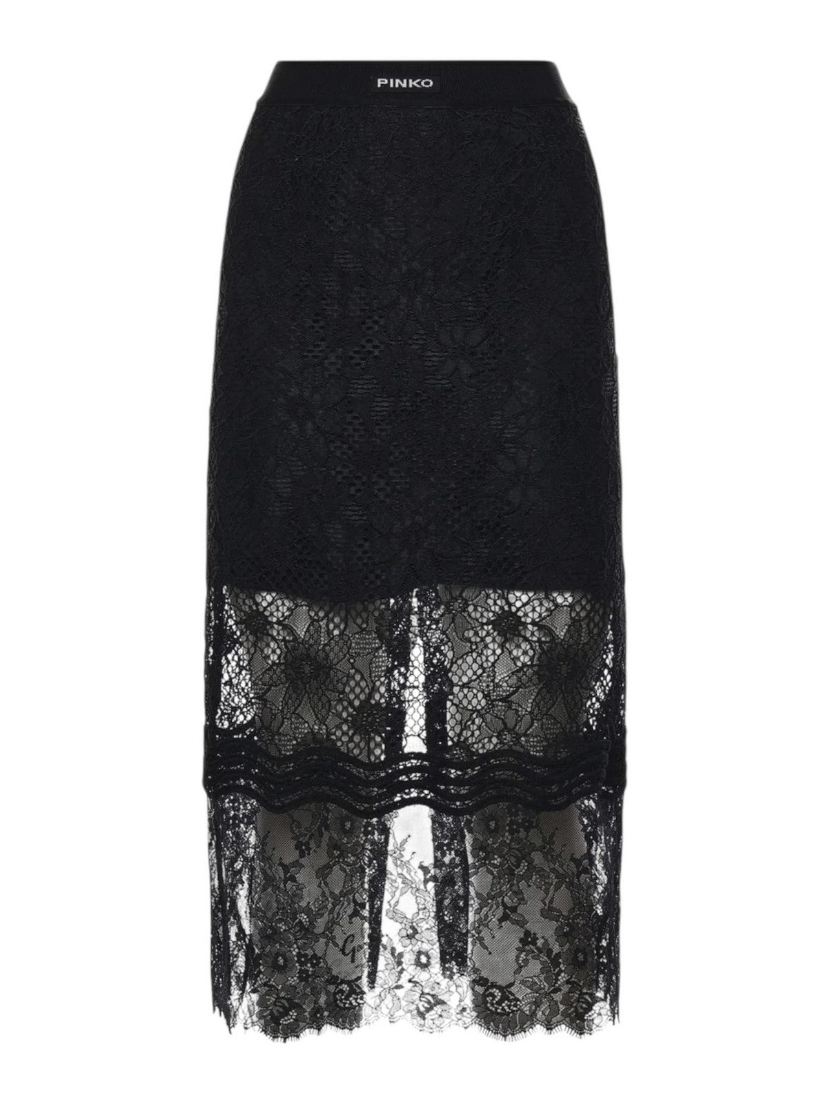 PINKO Gonna Donna HARMONIE GONNA PIZZO REBRODE 106664-A381 Z99 NERO LIMOUSINE gioboutiqueweb